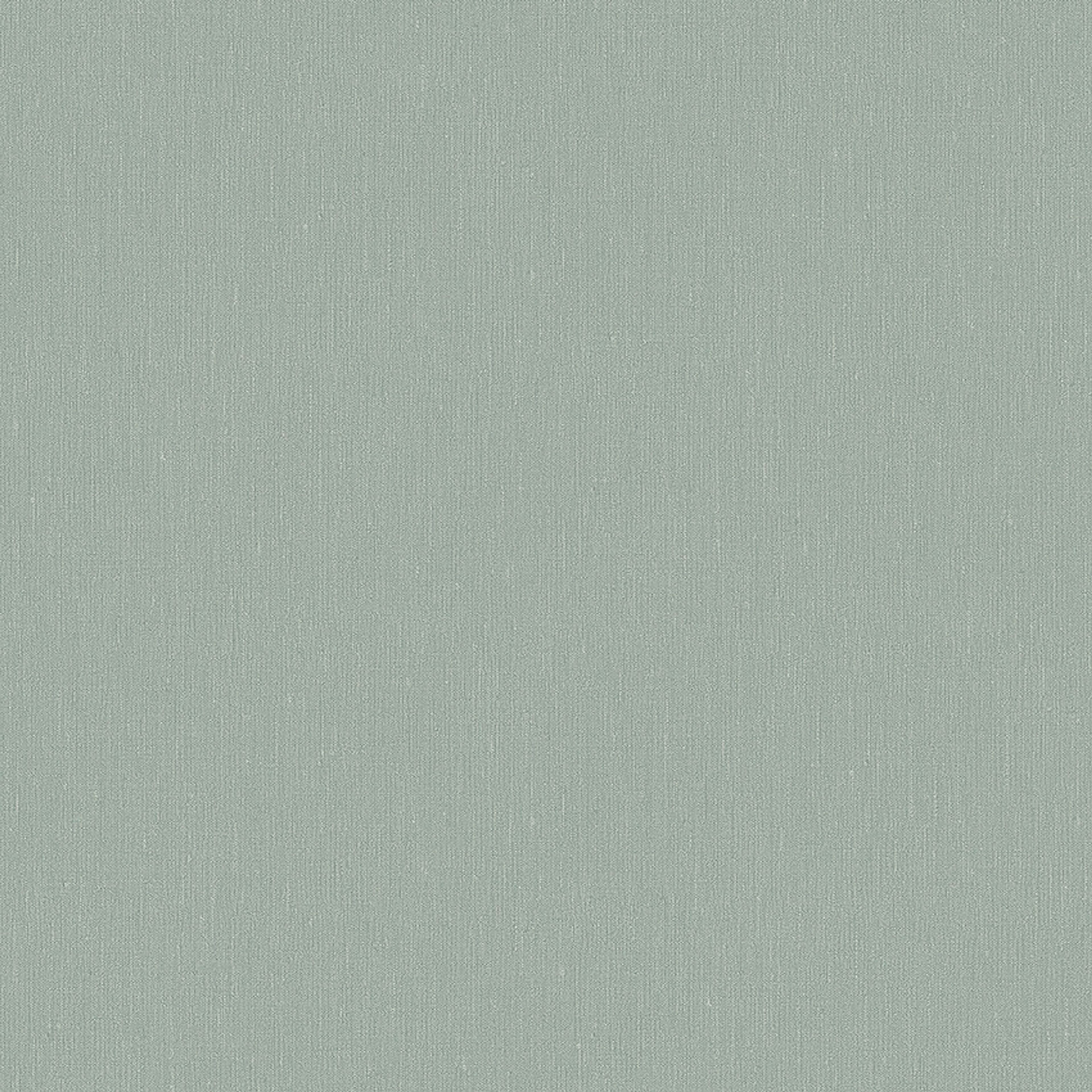 Minty Green tapet med enfargat, textilimitation mönster i grön. Från kollektionen Linen. Nonwoven-material. Passar i vardagsrum och matsal.