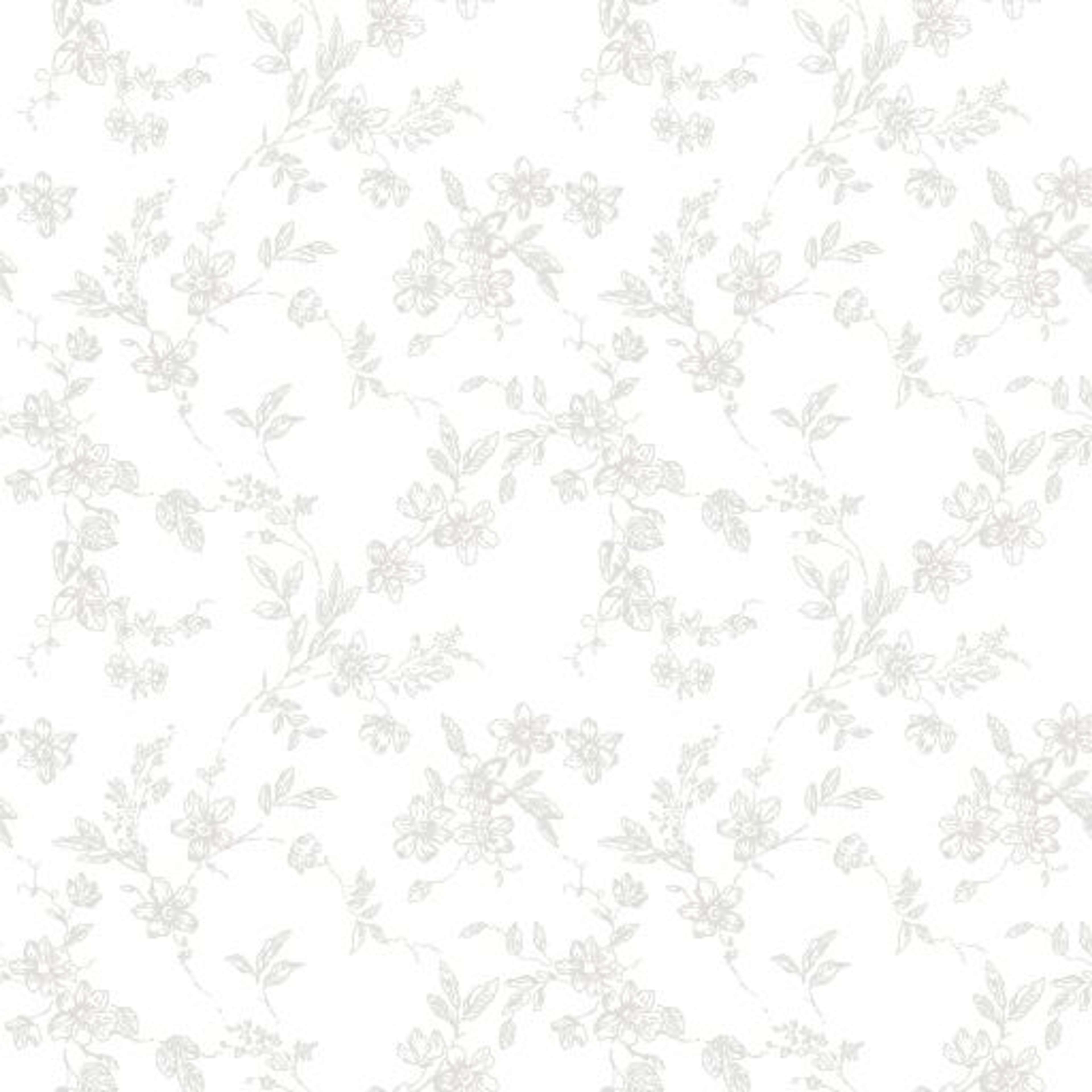 Bella, Silver tapet från duro med blommigt mönster i silver. Från kollektionen Spira. Nonwoven-material med rak passning.