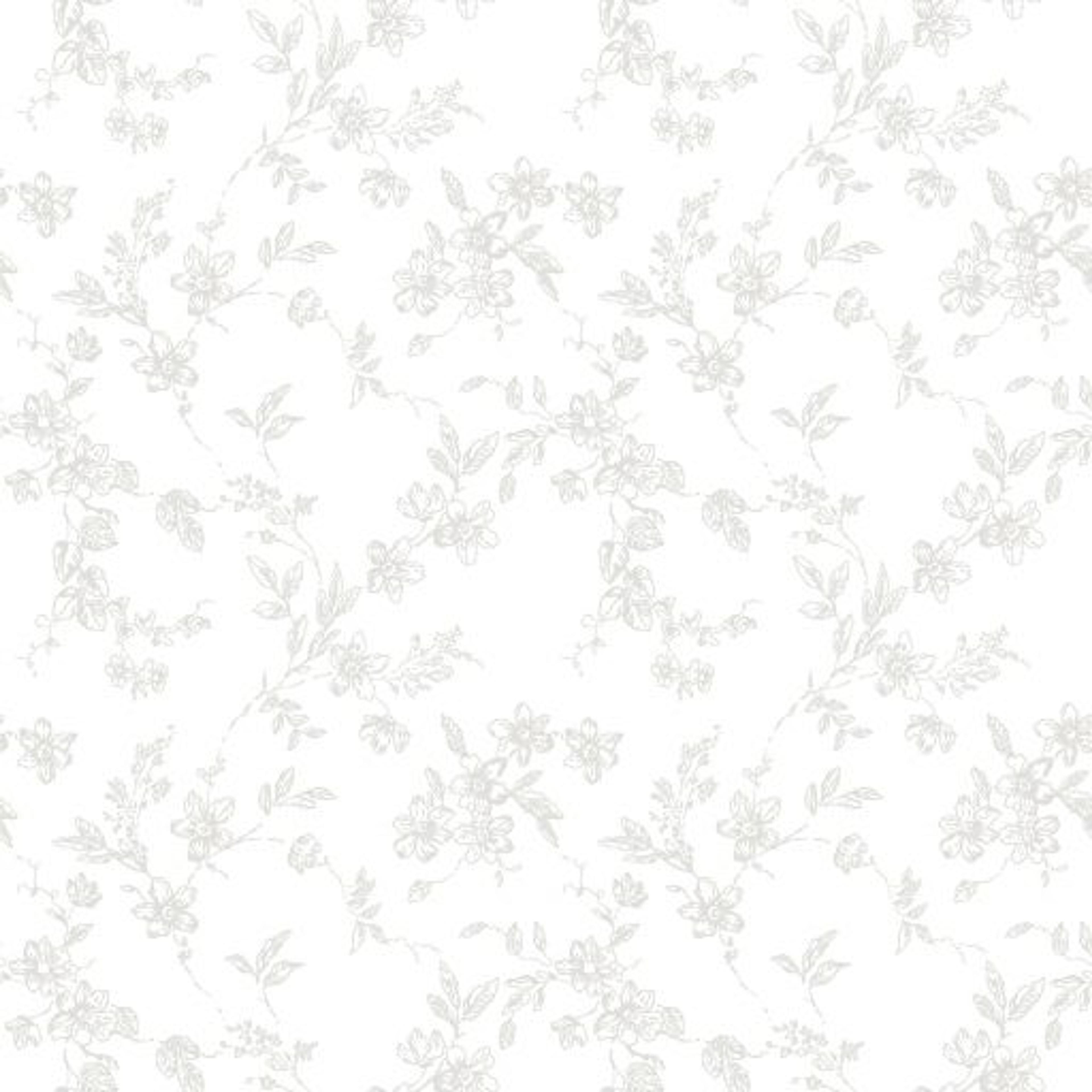 Bella, Silver tapet från duro med blommigt mönster i silver. Från kollektionen Spira. Nonwoven-material med rak passning.