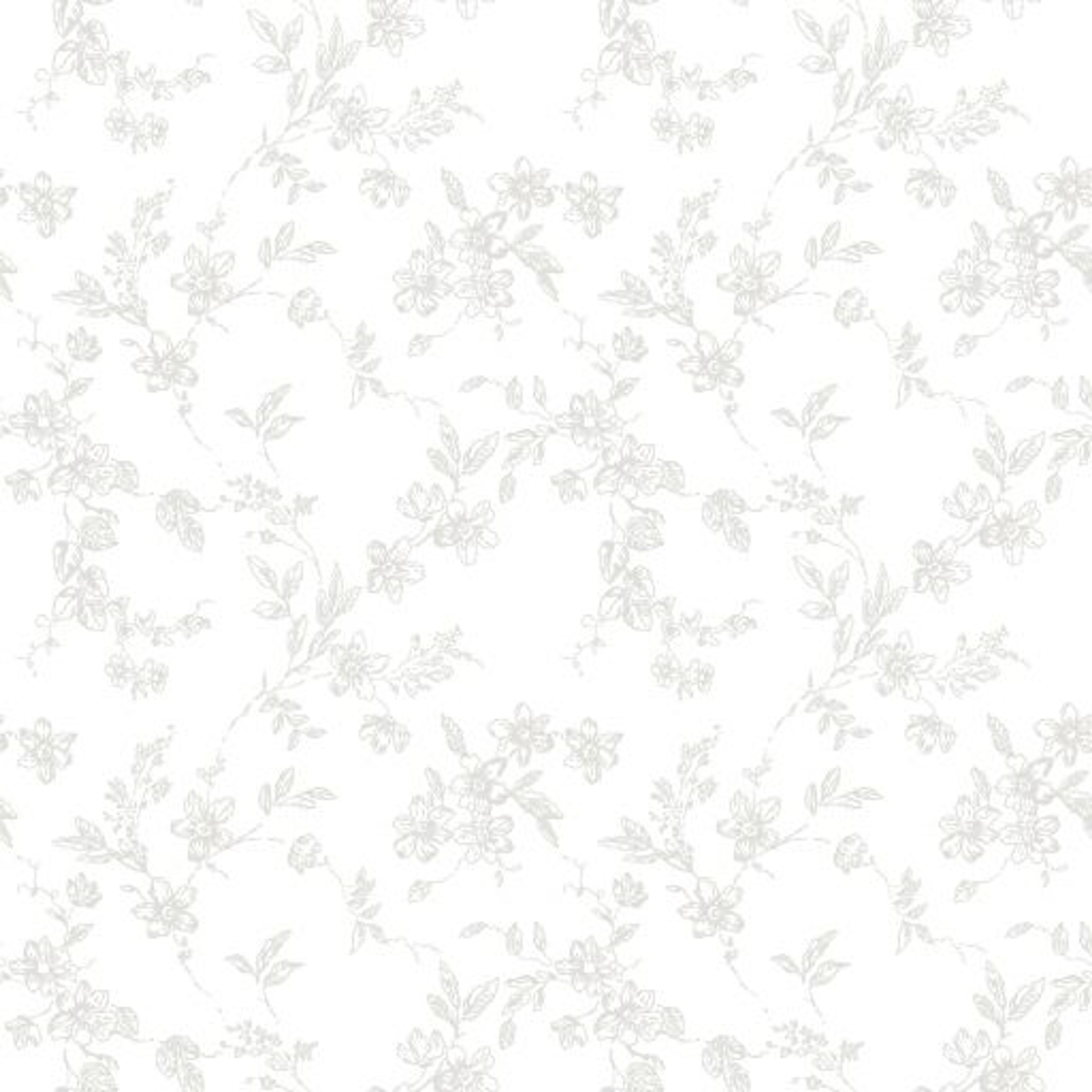 Bella, Silver tapet från duro med blommigt mönster i silver. Från kollektionen Spira. Nonwoven-material med rak passning.