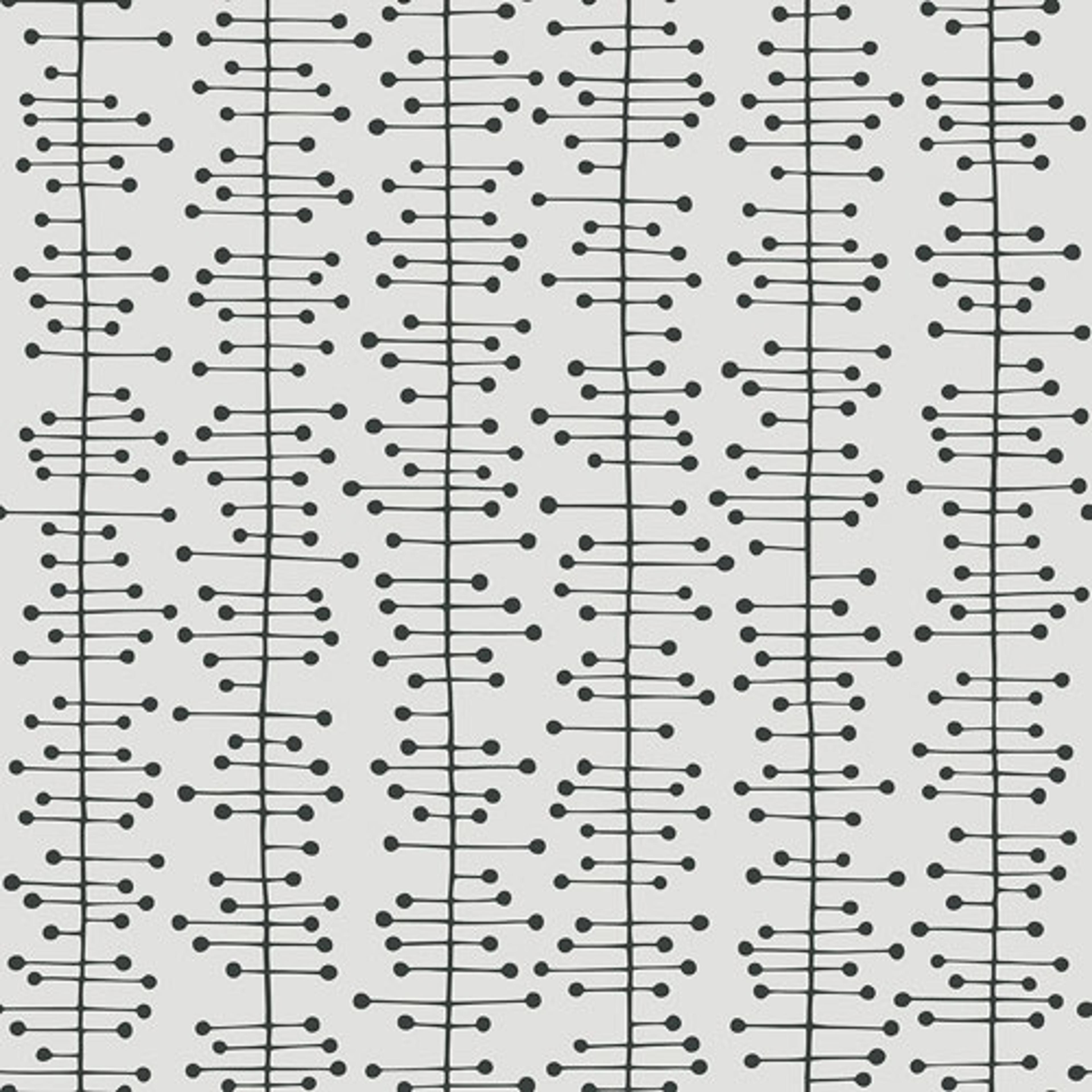 Muscat Small Matchbox tapet från Midbec med retro mönster i grå. Från kollektionen Kinfolk. Nonwoven-material med rak passning.