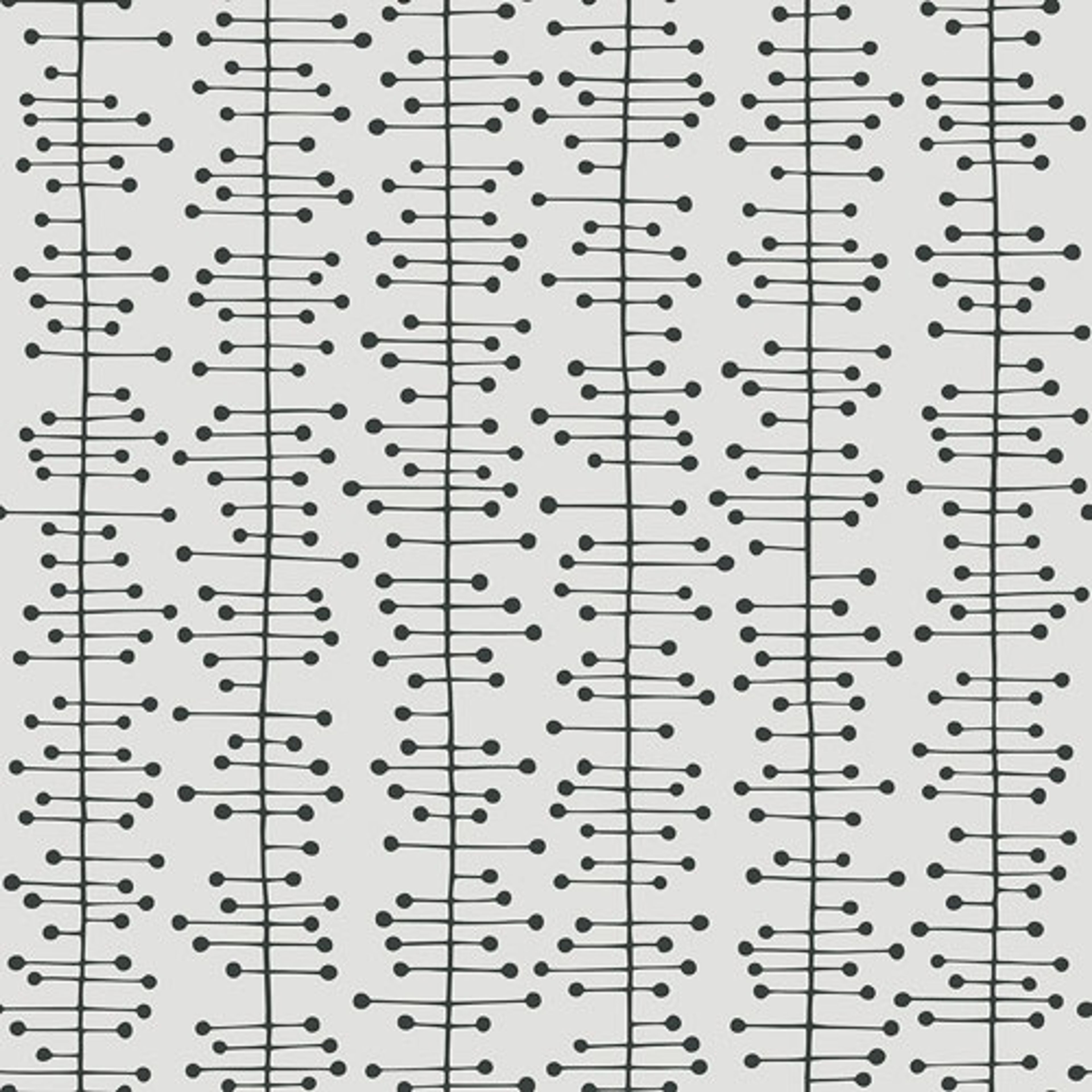 Muscat Small Matchbox tapet från Midbec med retro mönster i grå. Från kollektionen Kinfolk. Nonwoven-material med rak passning.