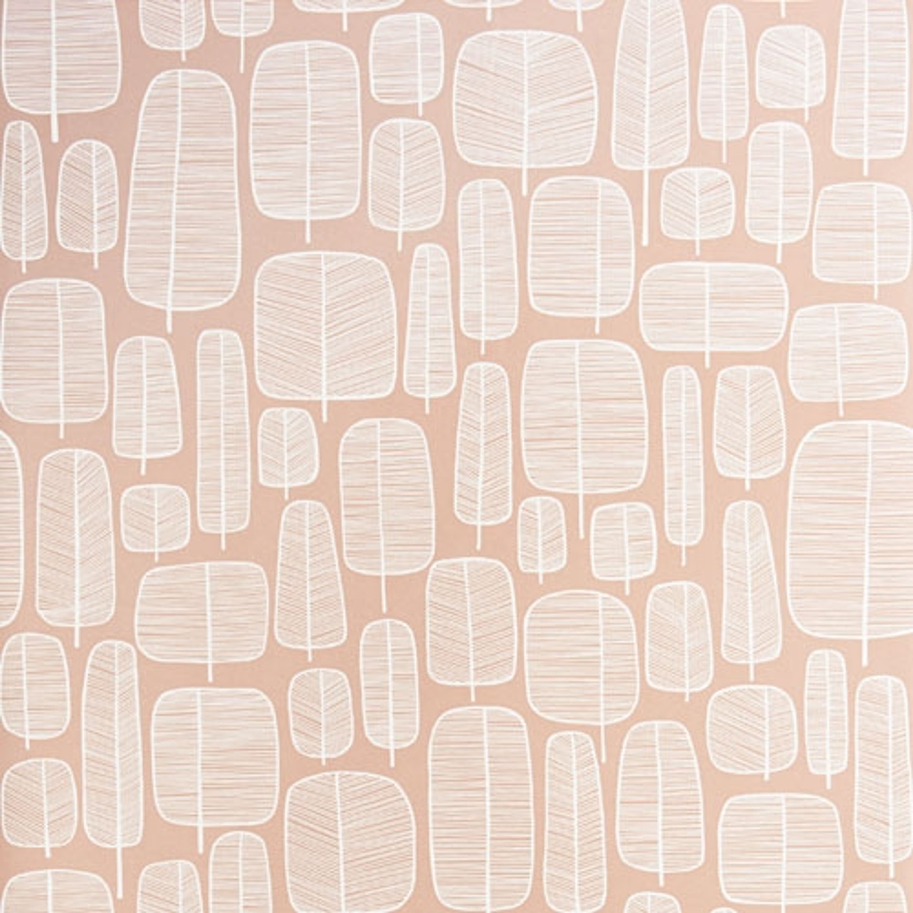 Little Trees tapet med grafiskt mönster i rosa. Från kollektionen signature. Nonwoven-material med rak passning.