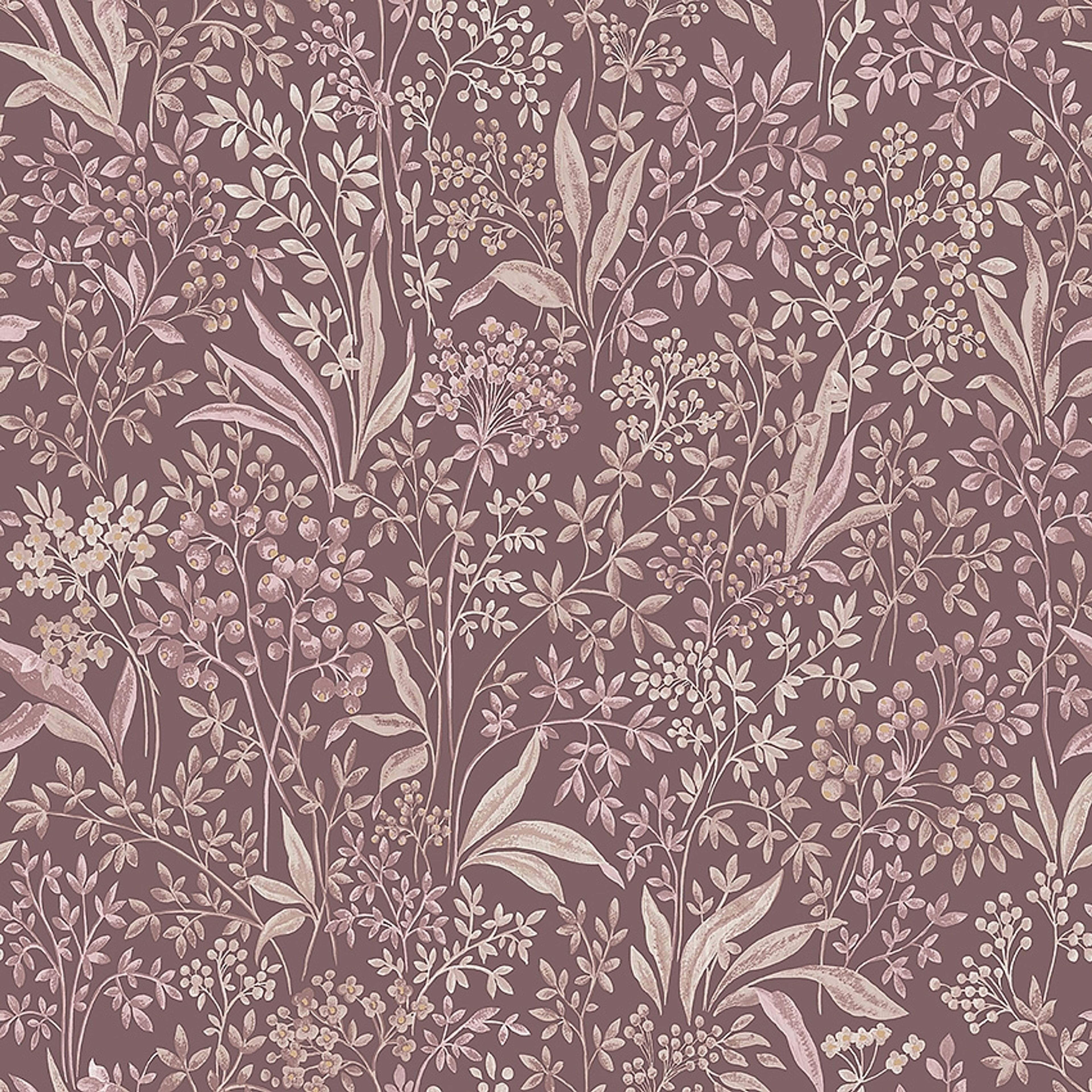 Nocturne, röd tapet från Boråstapeter med blommigt mönster i röd och rosa. Från kollektionen Vårt Arkiv. Nonwoven-material med rak passning.