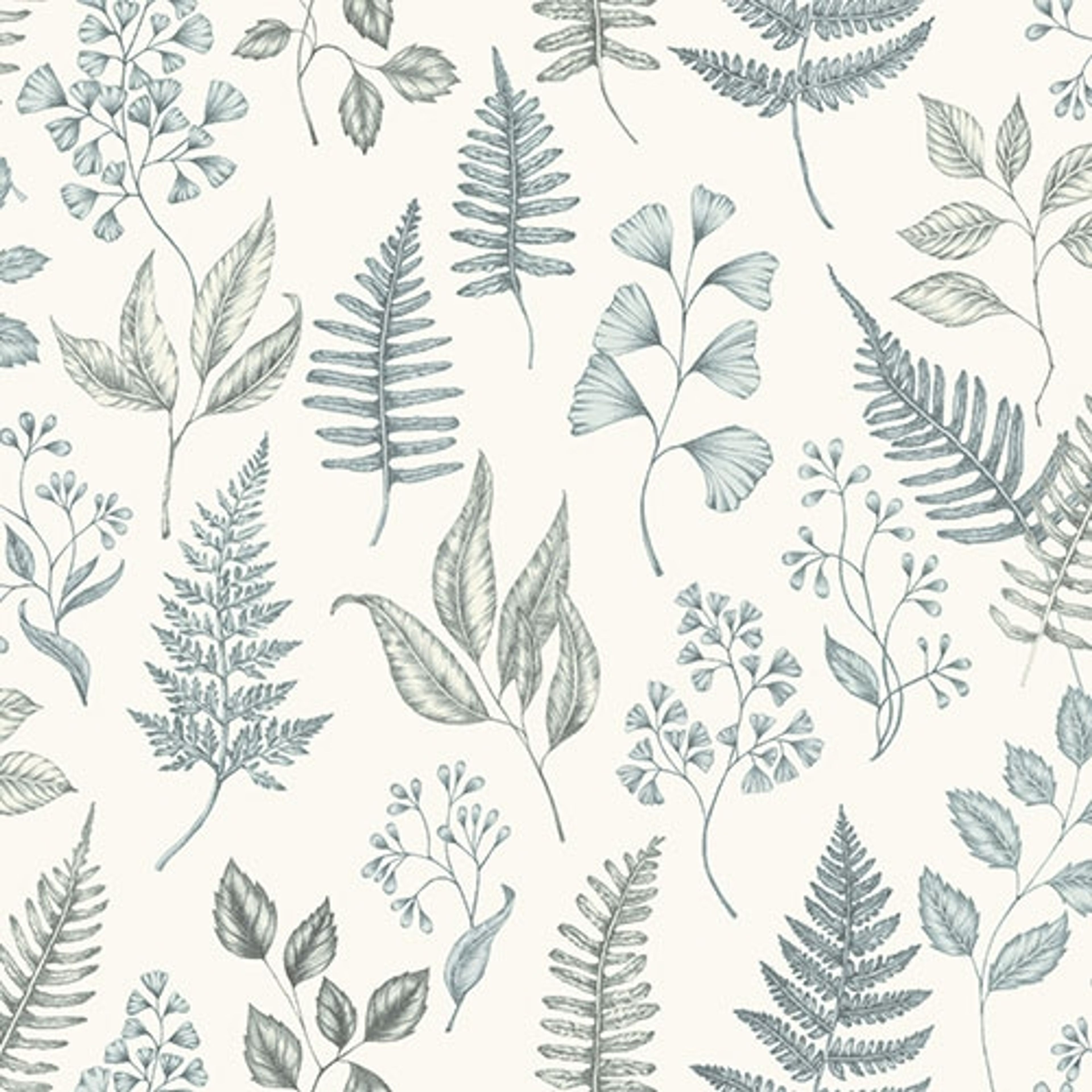Betula tapet med botaniskt mönster i grön och beige. Från kollektionen skogsgläntan. Nonwoven-material med förskjuten passning. Country-stil. Passar i vardagsrum, sovrum och matsal.