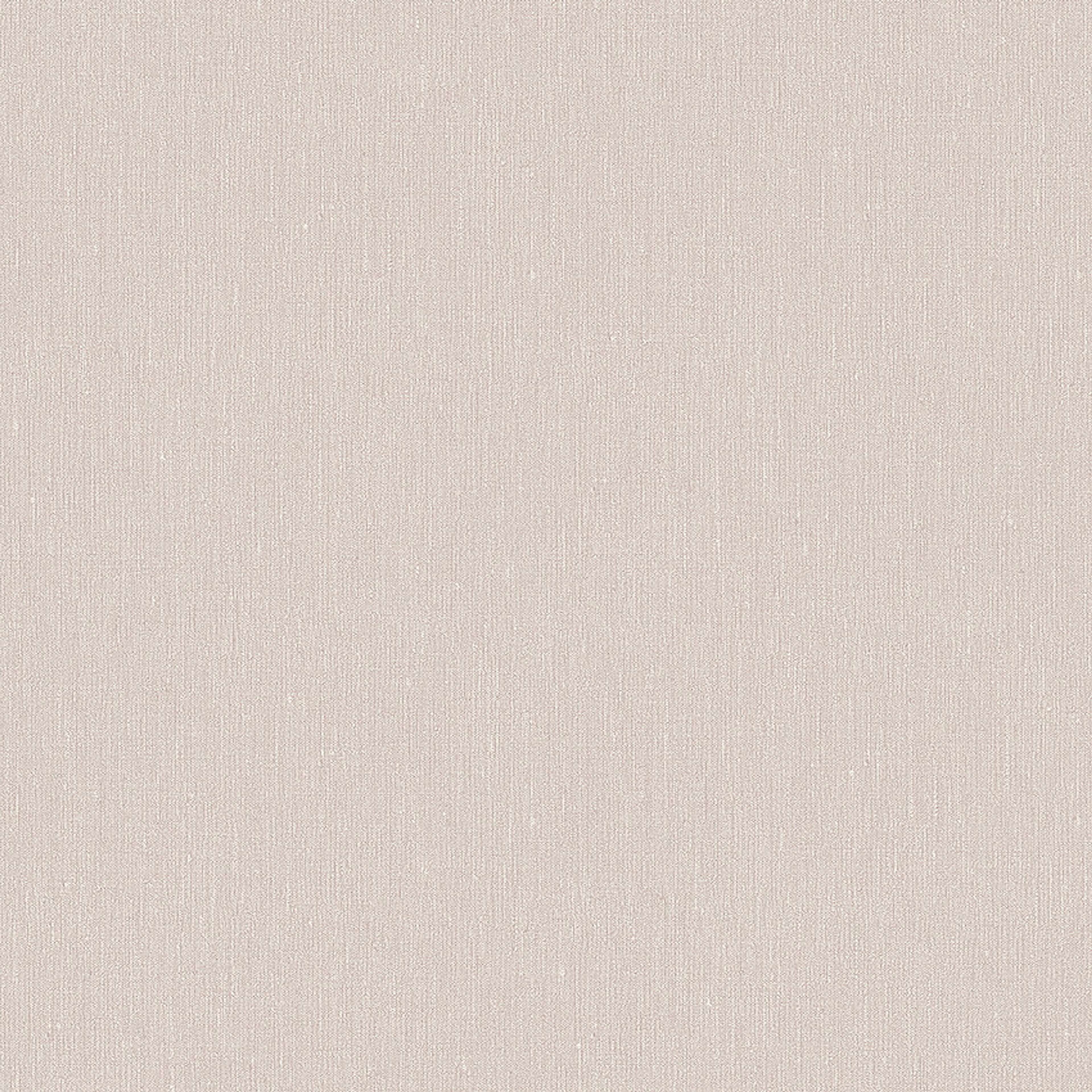 Soft Blush tapet med enfargat, textilimitation mönster i rosa. Från kollektionen Linen. Nonwoven-material. Passar i vardagsrum och matsal.
