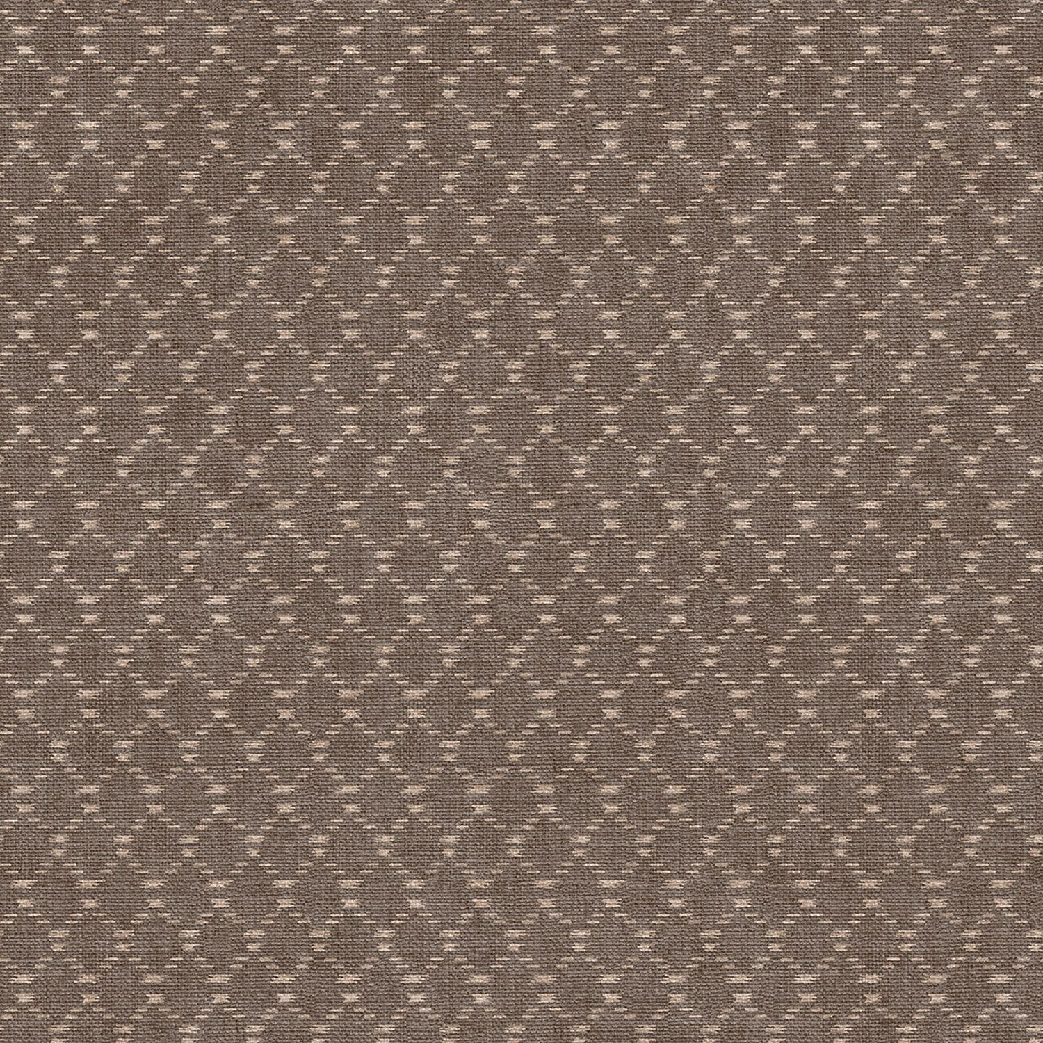 Ikat Textile tapet med trellis mönster i brun. Från kollektionen Tahiti. Nonwoven-material med rak passning. Passar i vardagsrum, matsal och hall.