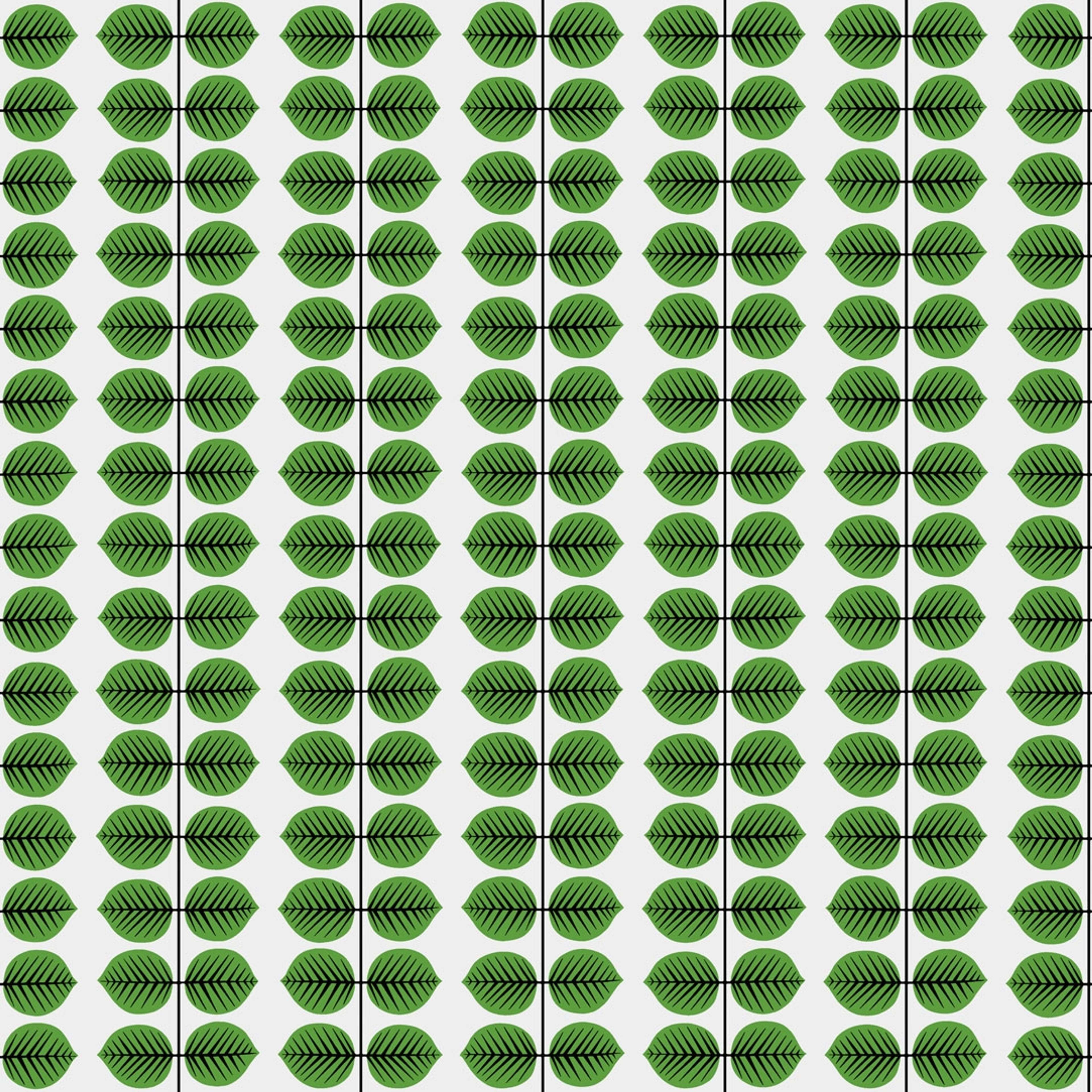 Berså, grön tapet från Boråstapeter med grafiskt, retro mönster i vit och grön. Från kollektionen Scandinavian Designers II. Nonwoven-material med rak passning. Vintage-stil.