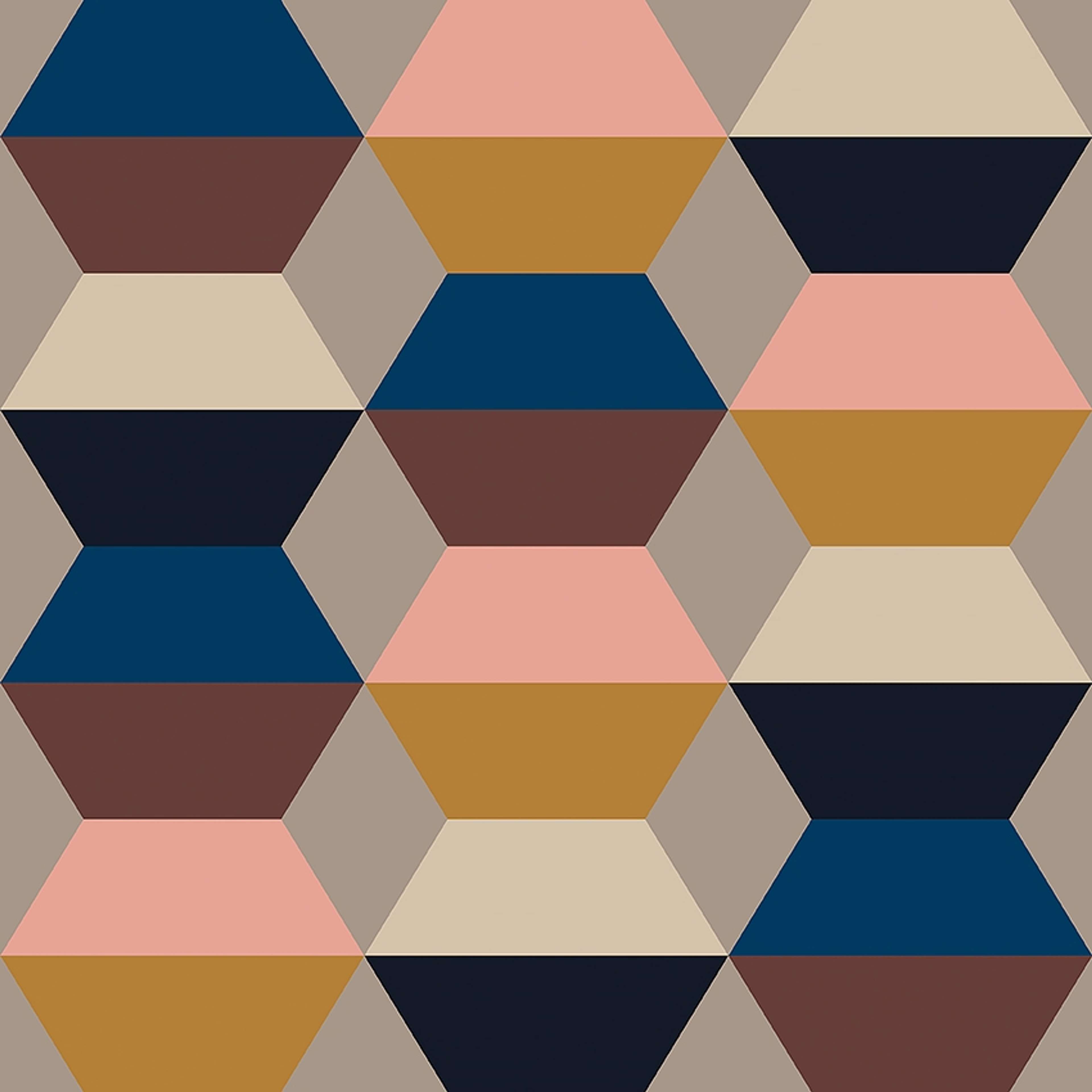 Prisma beige, tapet tapet med grafiskt mönster i beige. Från kollektionen Graphics. Nonwoven-material med rak passning. Passar i hall och arbetsrum.