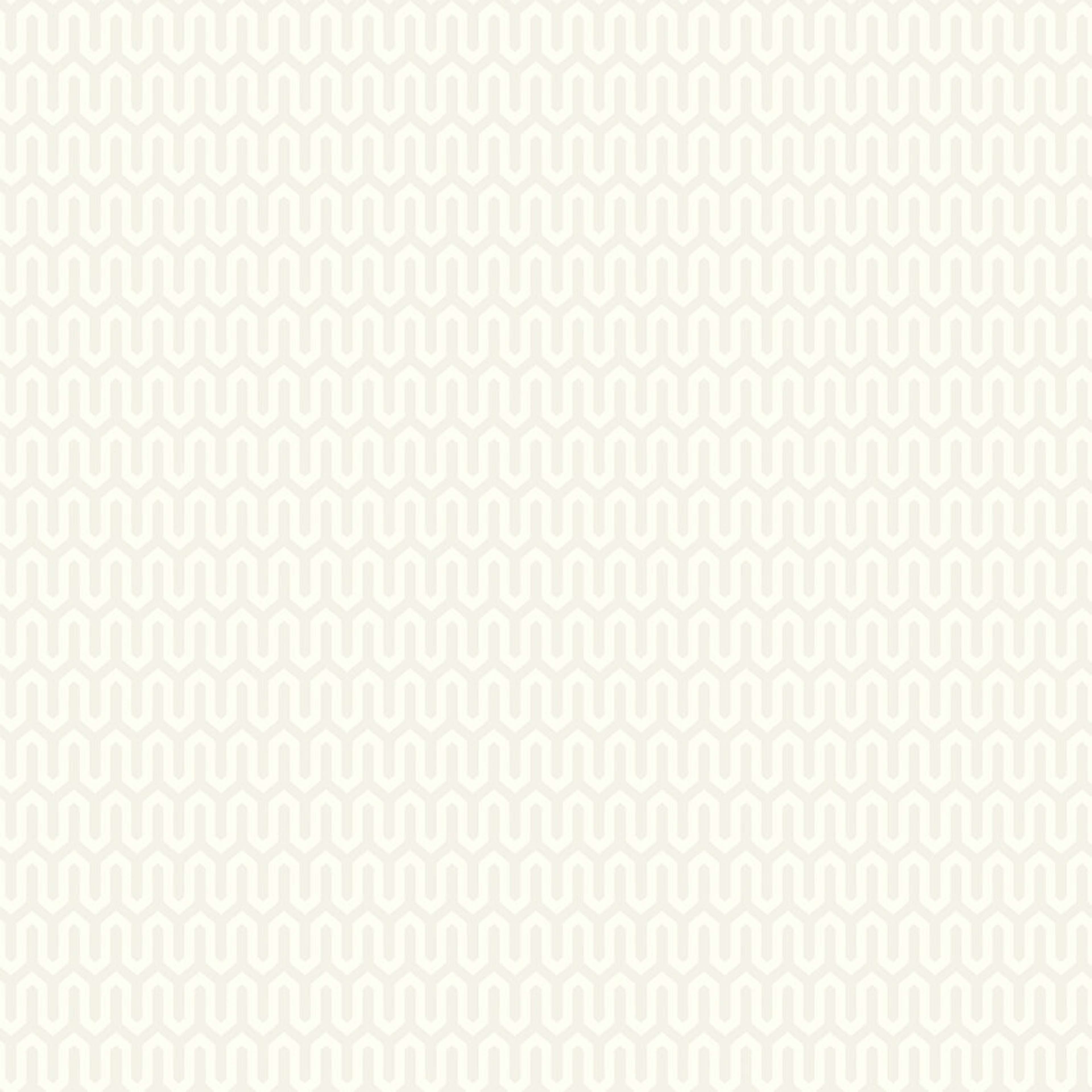 Arne Jacobsen Ypsilon tapet med grafiskt, retro mönster i vit. Från kollektionen Scandinavian Designers III. Nonwoven-material med rak passning.