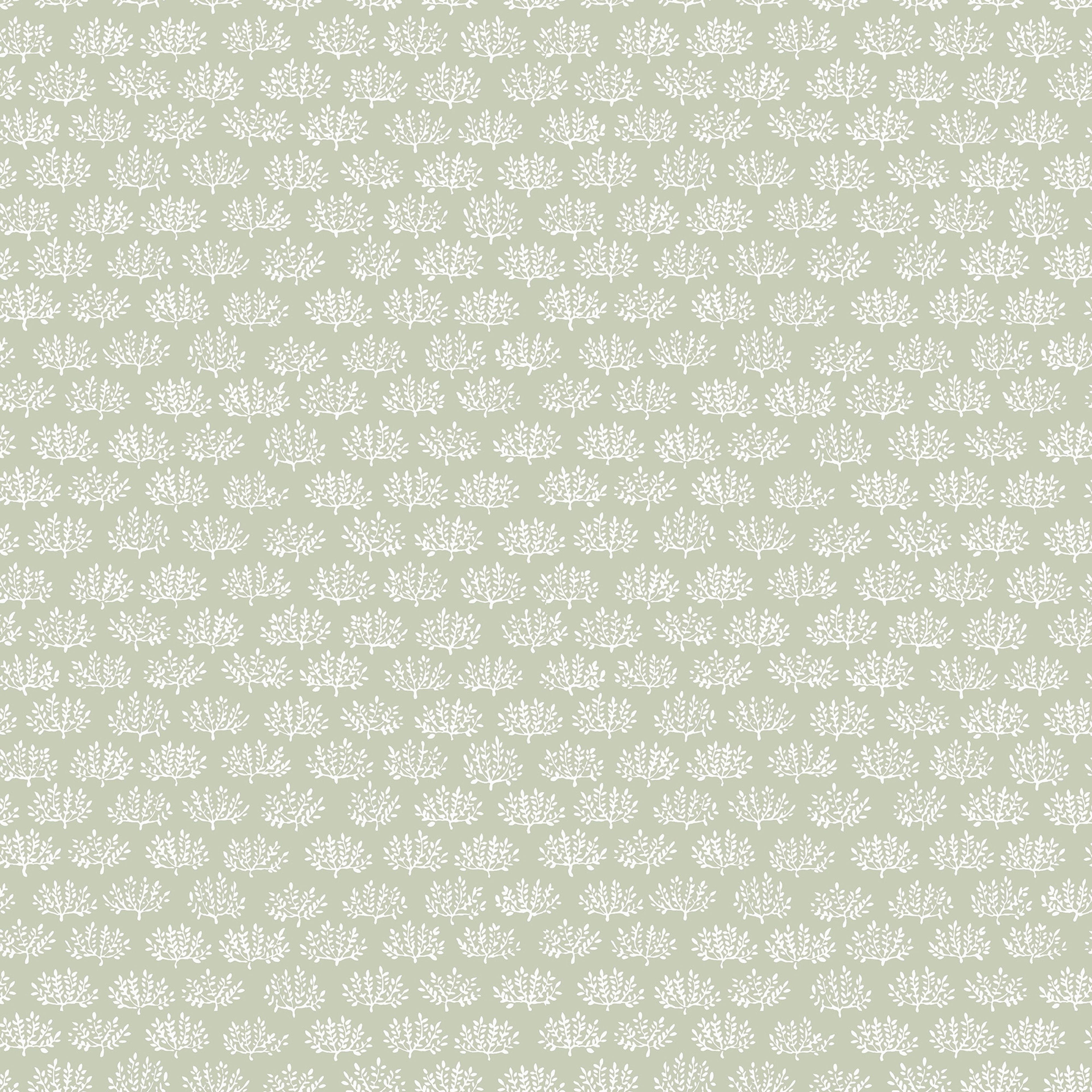 Majken grön tapet med botaniskt mönster i grön. Från kollektionen Gammalsvenska klassiker 1850–1950. Nonwoven-material med rak passning.