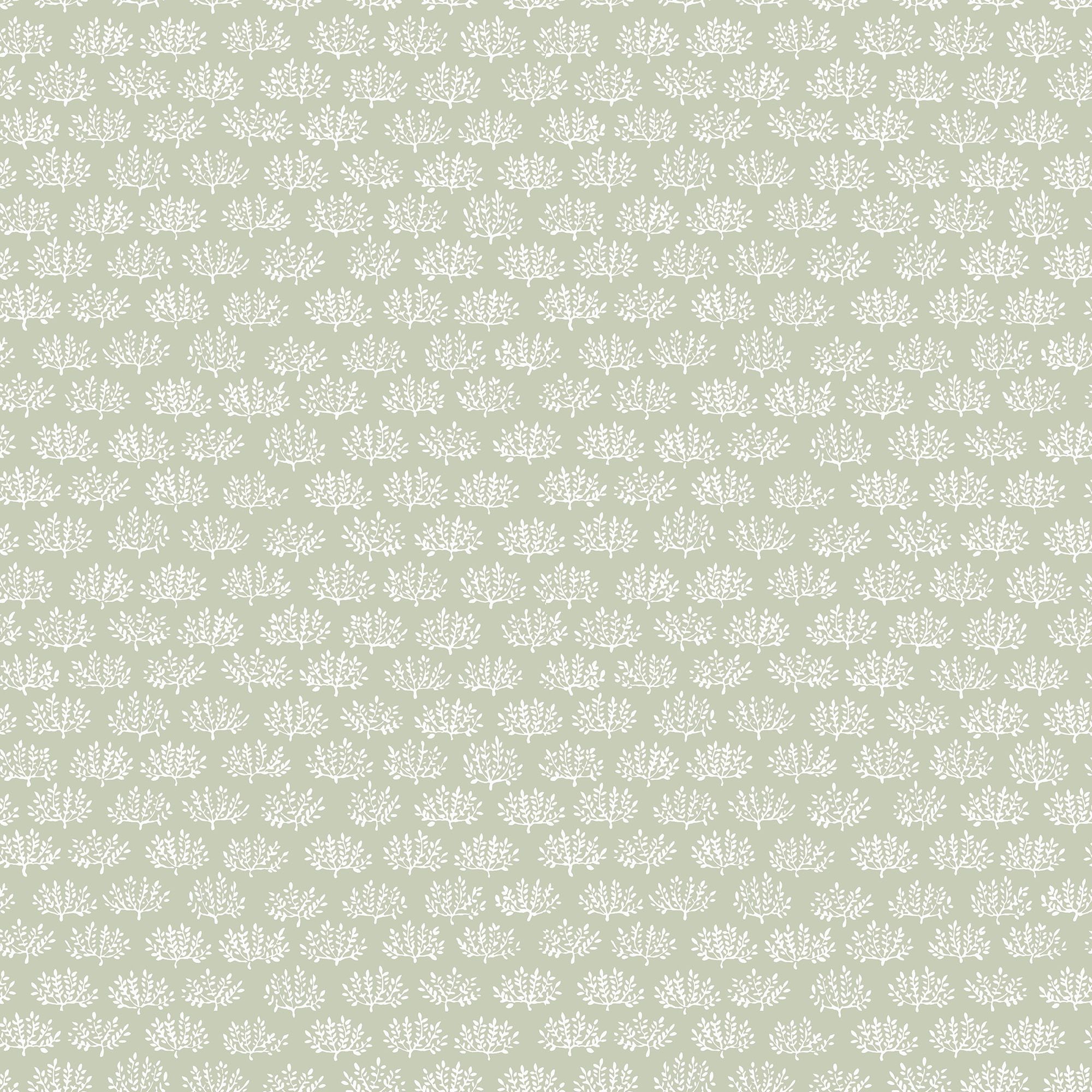 Majken grön tapet med botaniskt mönster i grön. Från kollektionen Gammalsvenska klassiker 1850–1950. Nonwoven-material med rak passning.
