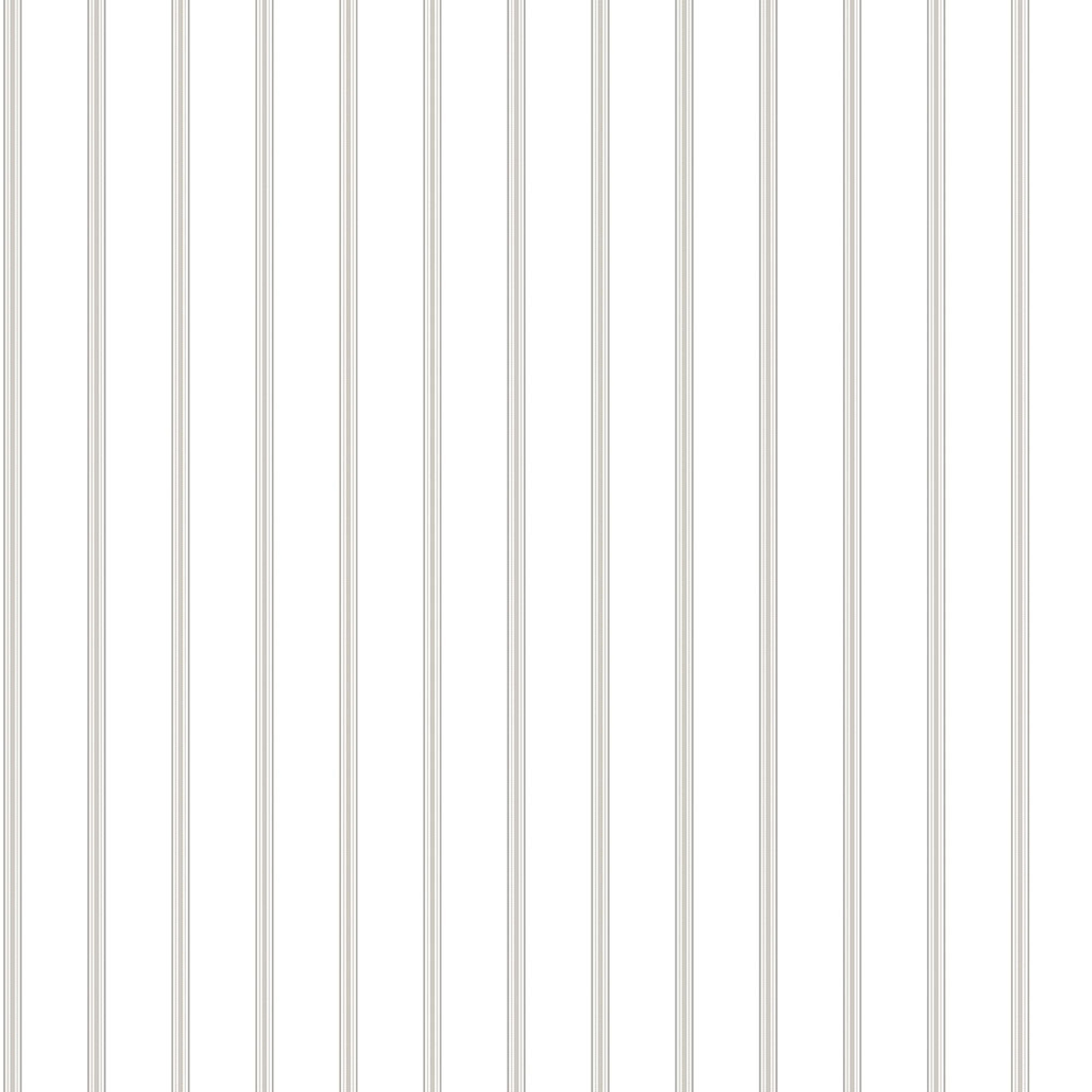 Napkin Stripe tapet med randigt mönster i vit och beige. Från kollektionen Just Kitchens. Nonwoven-material.