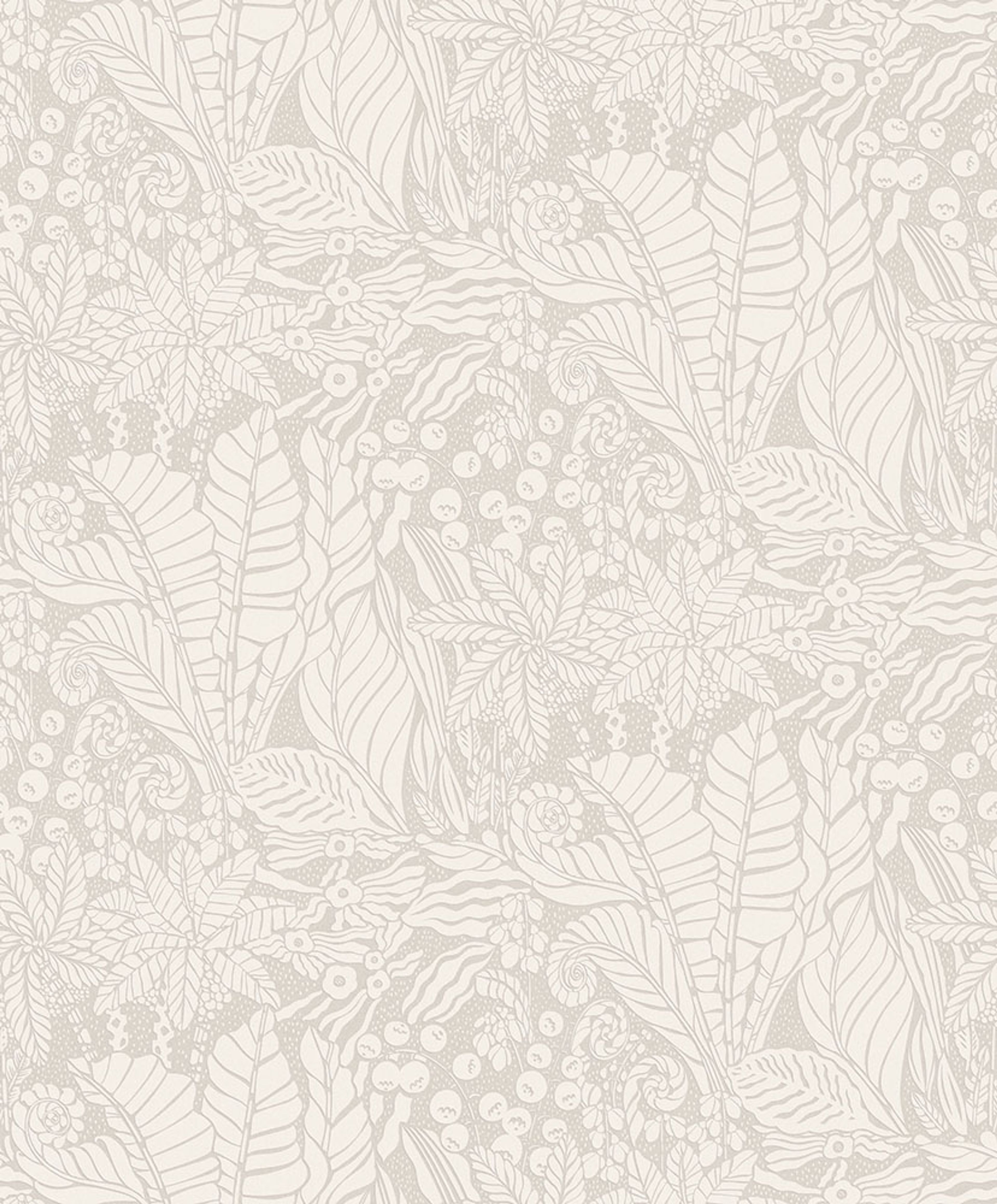 Madita, beige tapet tapet med stormönstrat, botaniskt mönster i beige. Från kollektionen Aquila. Nonwoven-material med förskjuten passning.