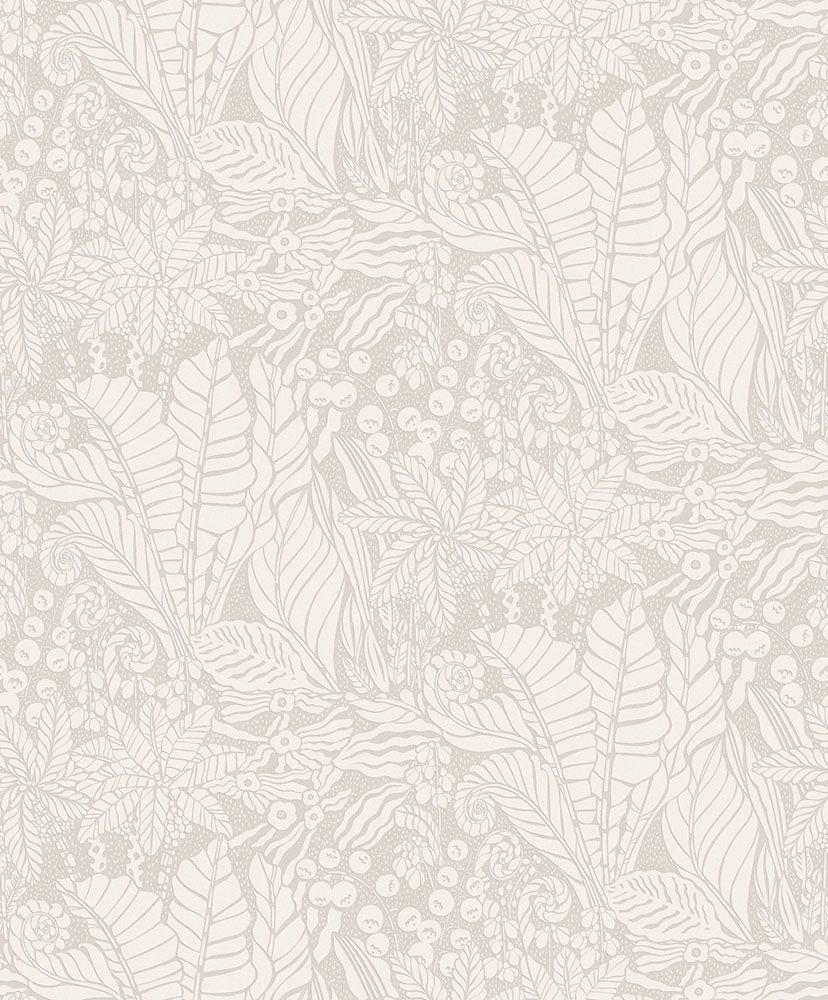 Madita, beige tapet tapet med stormönstrat, botaniskt mönster i beige. Från kollektionen Aquila. Nonwoven-material med förskjuten passning.