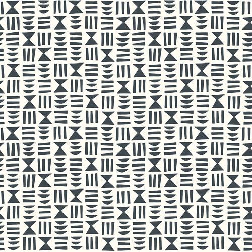 Heiroglyph Lead tapet från Midbec med grafiskt, retro mönster i grå. Från kollektionen Kinfolk. Nonwoven-material med rak passning. Vintage, stram-stil.