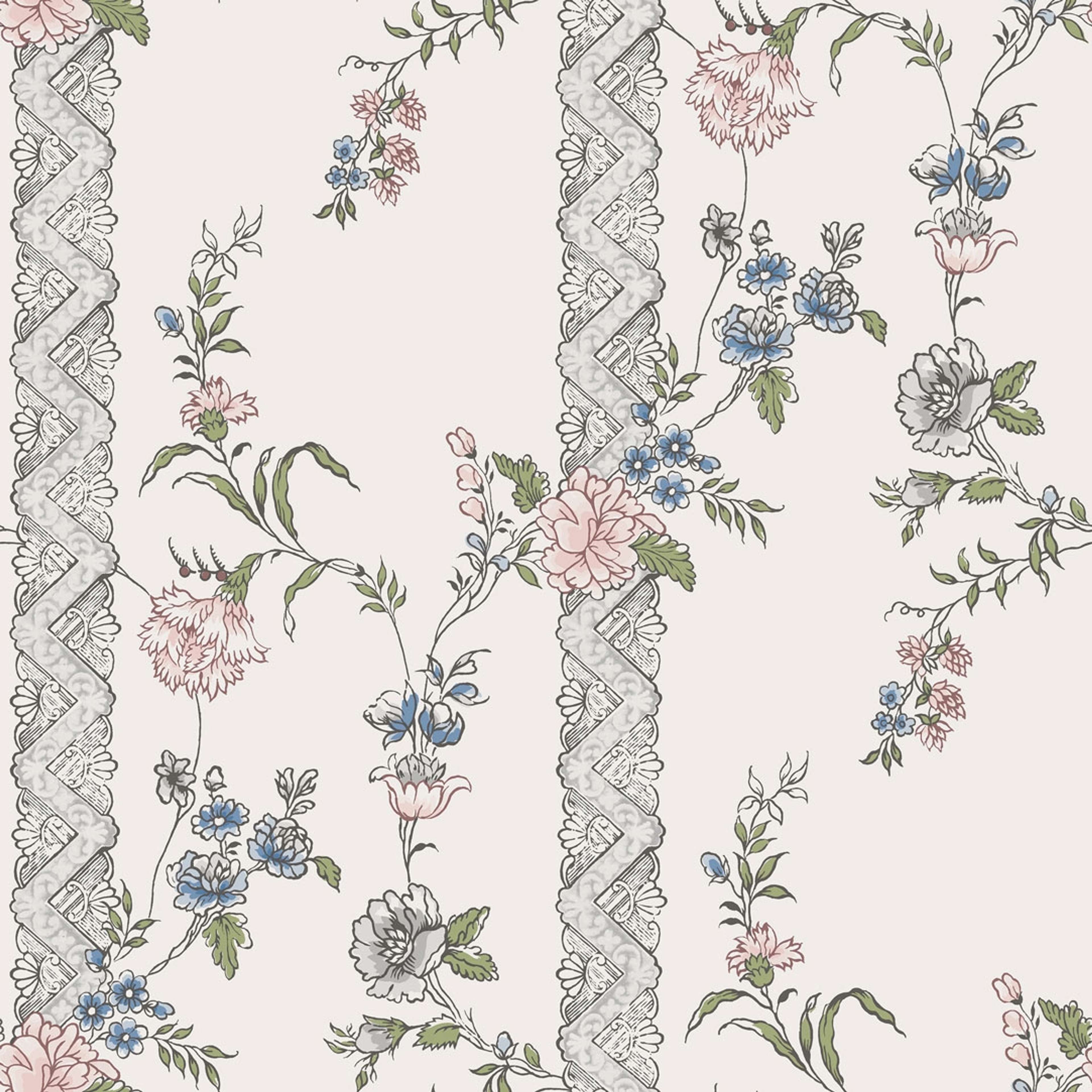 Slottsteatern tapet från Boråstapeter med botaniskt mönster i beige. Från kollektionen anno. Nonwoven-material med rak passning. City-stil. Passar i sovrum och matsal.