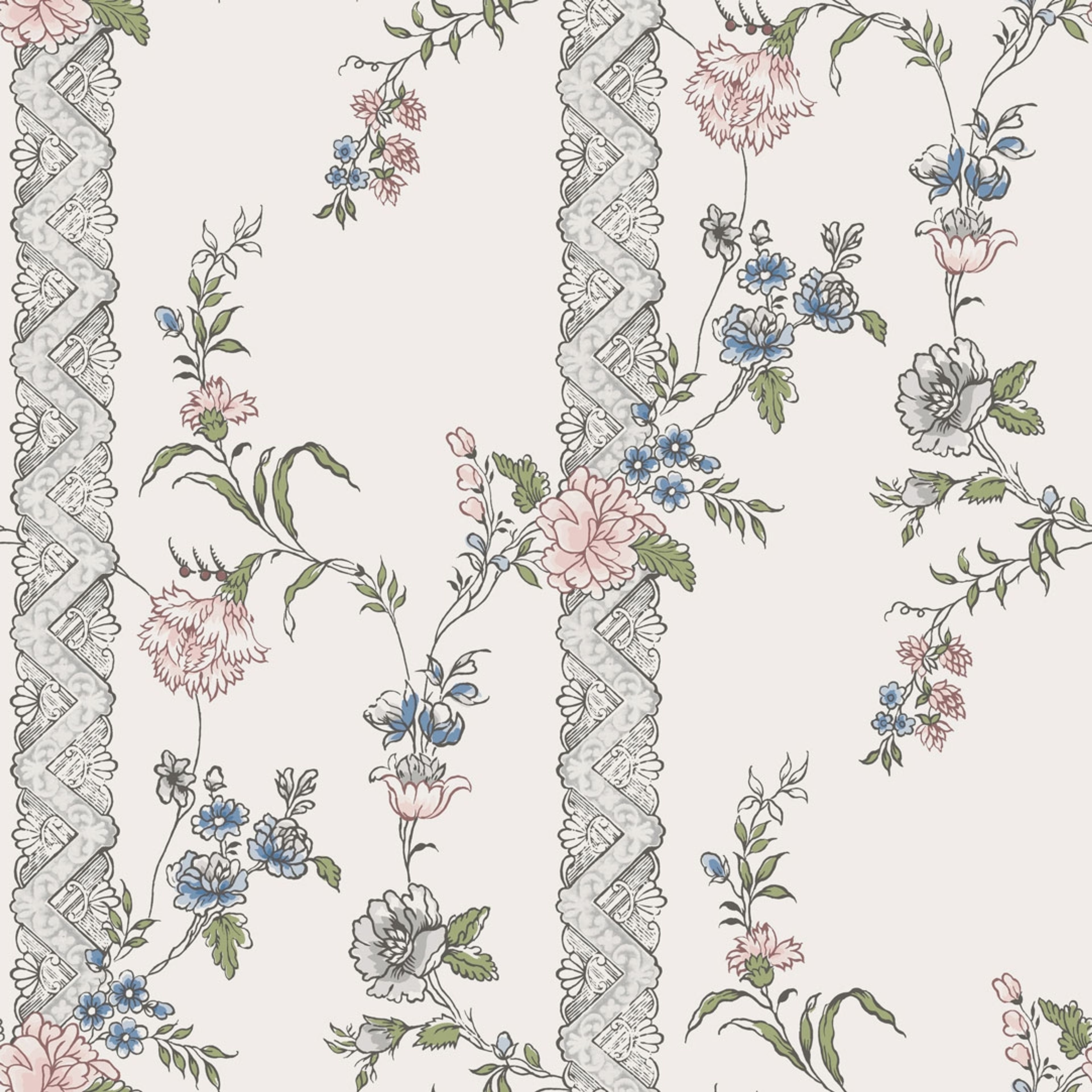 Slottsteatern tapet från Boråstapeter med botaniskt mönster i beige. Från kollektionen anno. Nonwoven-material med rak passning. City-stil. Passar i sovrum och matsal.