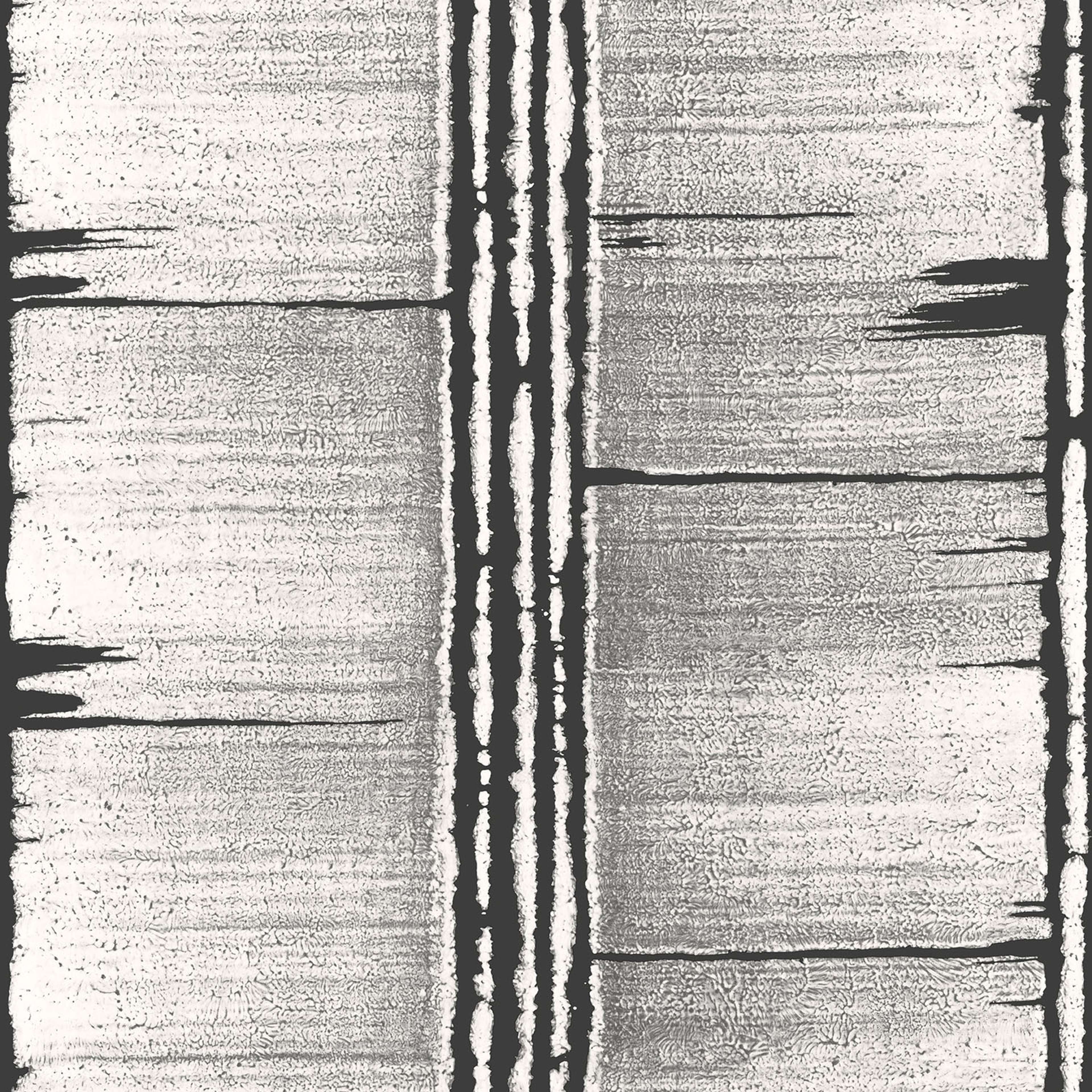Bark Stripe tapet i grå tapet med randigt mönster i grå. Från kollektionen bazaar. Nonwoven-material med förskjuten passning. Passar i vardagsrum och matsal.