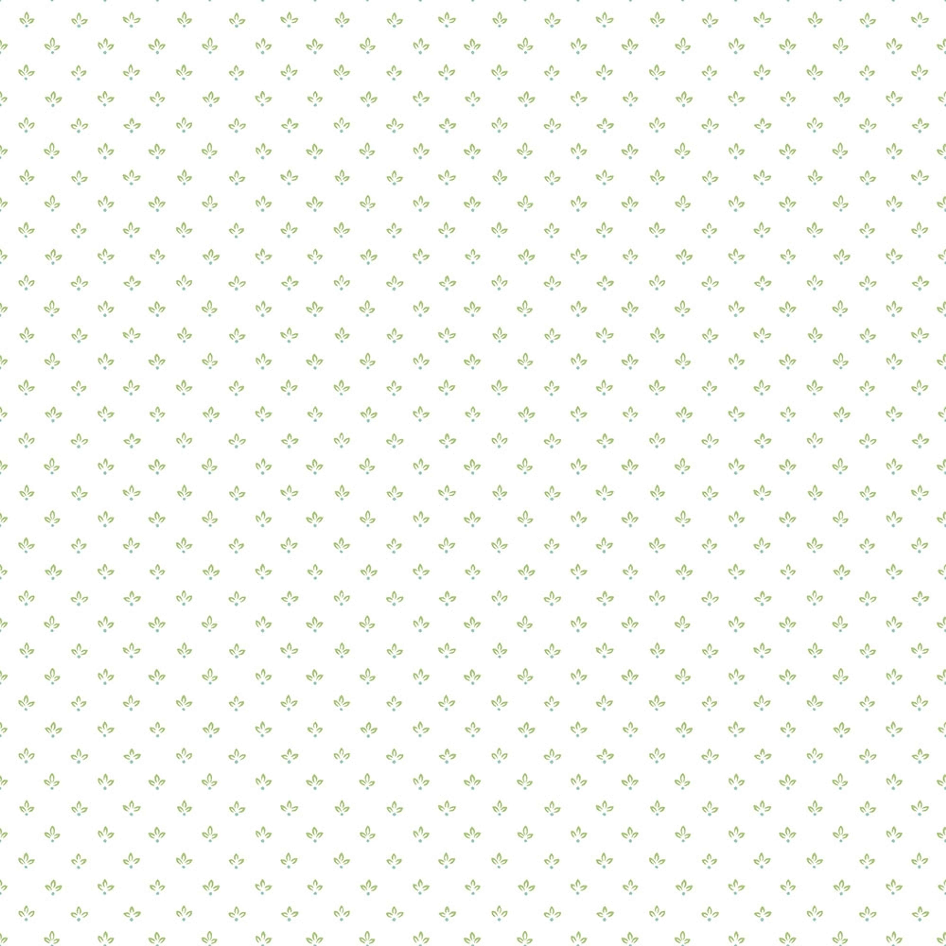 Tri Leaf tapet i vit och grön. Från kollektionen Just Kitchens. Nonwoven-material med rak passning.