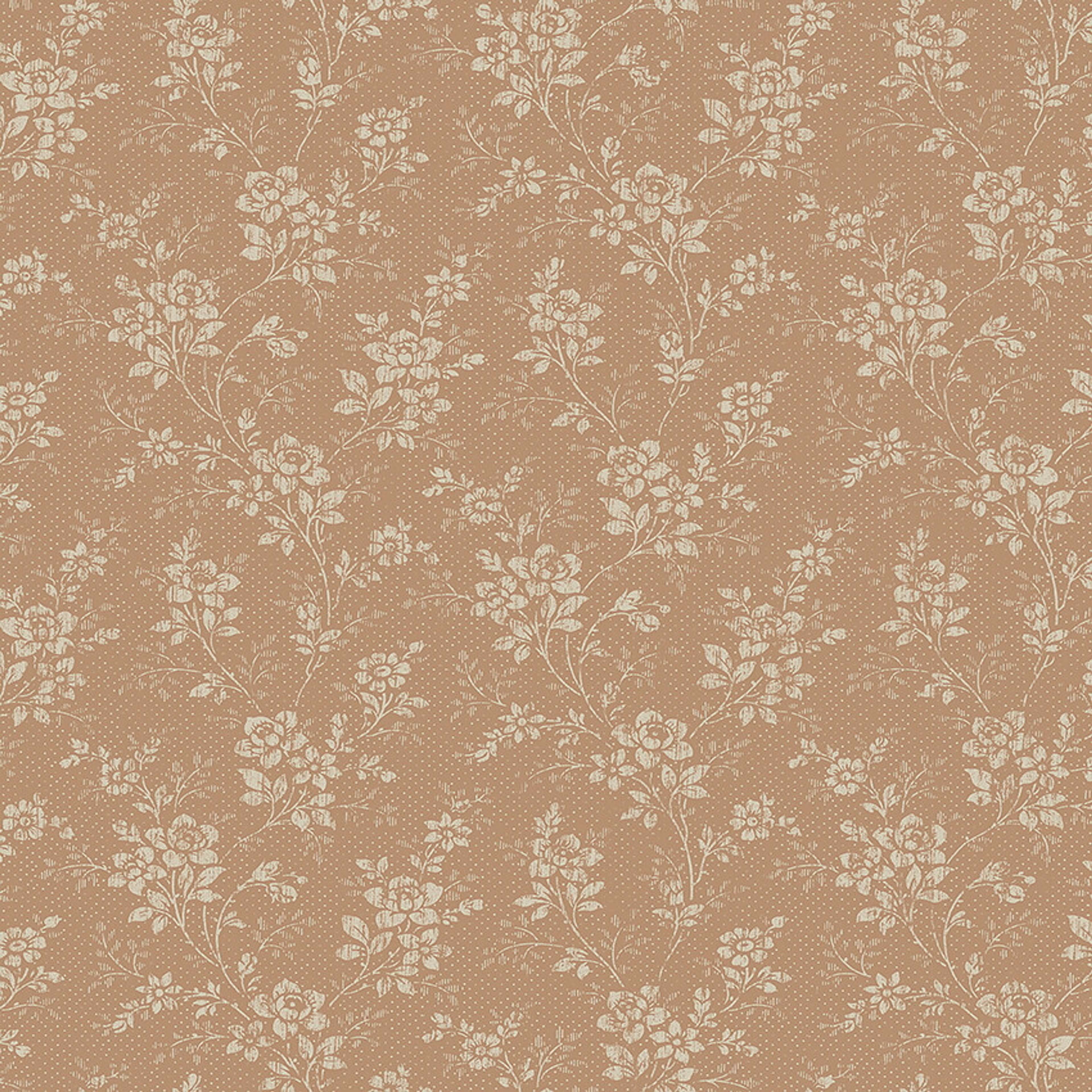 Hip Rose tapet med blommigt mönster i röd. Från kollektionen Woodland. Nonwoven-material med förskjuten passning.