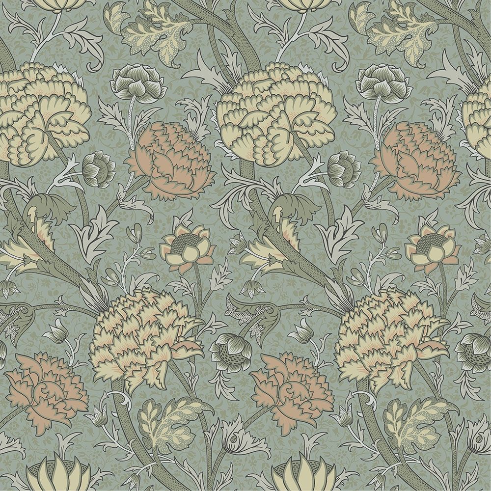 Cray, gul tapet tapet från Midbec med botaniskt, blommigt mönster i gul och grön. Från kollektionen Hidden Treasures vol 1. Nonwoven-material med rak passning.