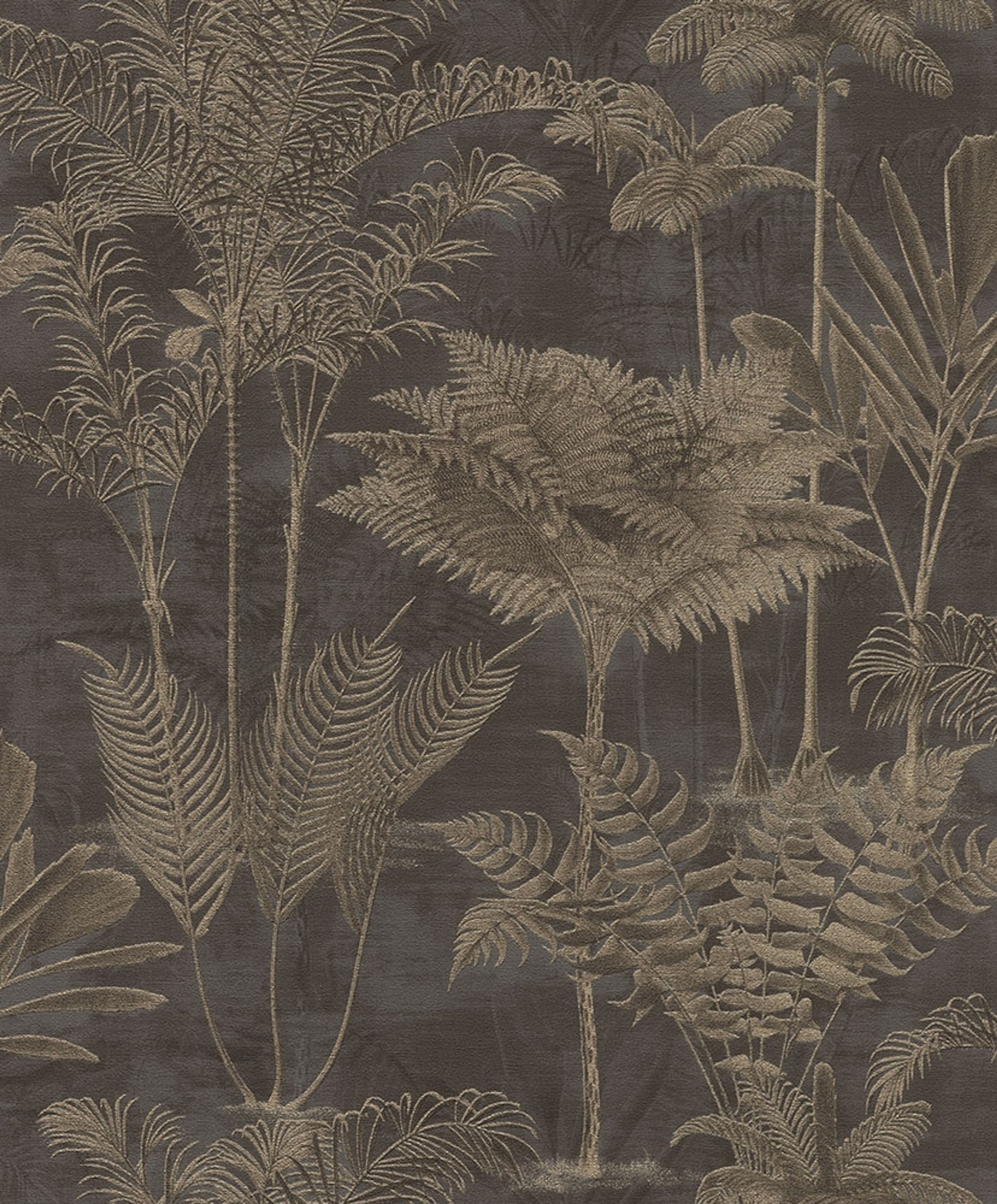 Serengeti 555165 tapet med botaniskt mönster i brun. Från kollektionen Serengeti. Nonwoven-material med förskjuten passning. Passar i vardagsrum och matsal.