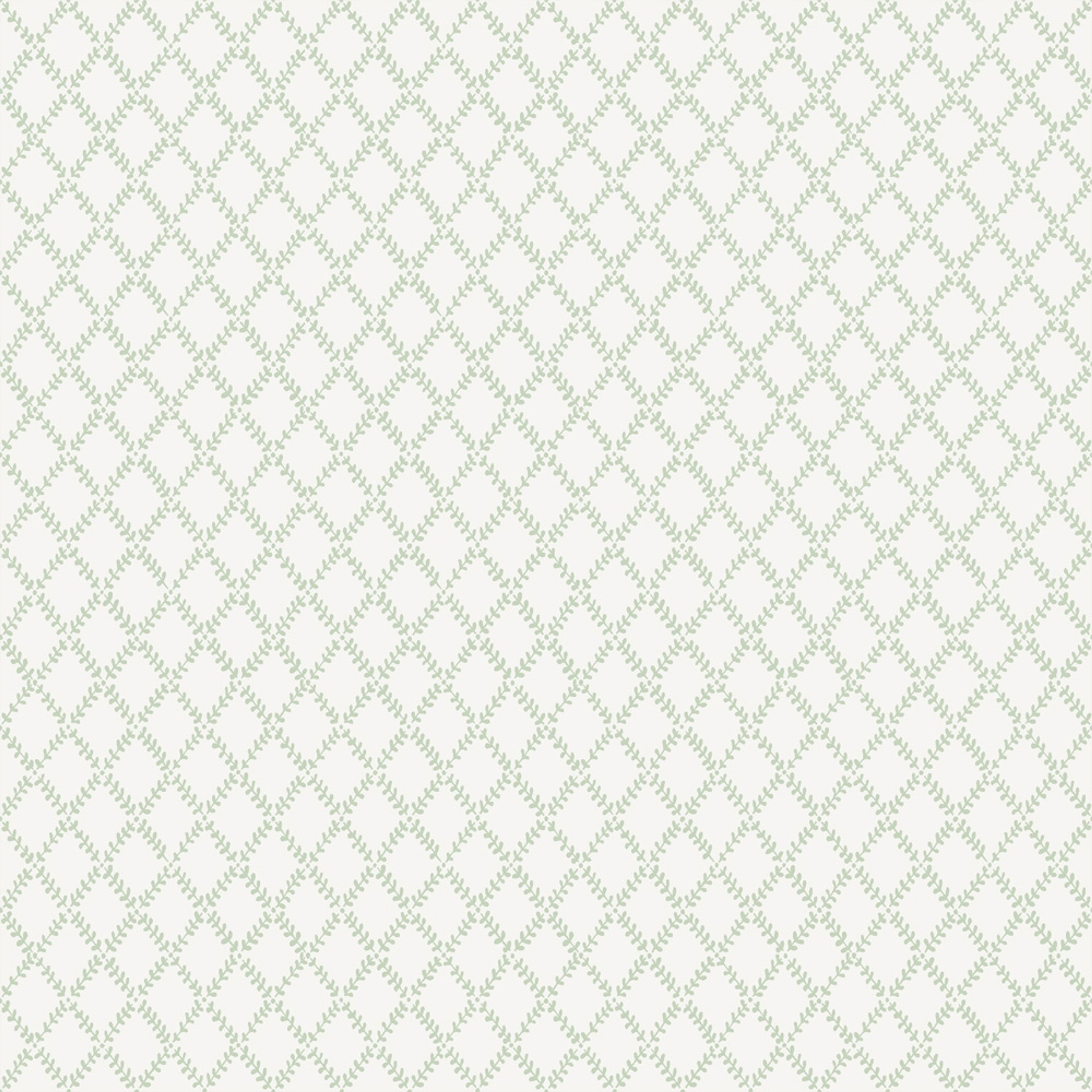 Trevor tapet med trellis mönster i vit. Från kollektionen Fågelsång. Nonwoven-material med rak passning.
