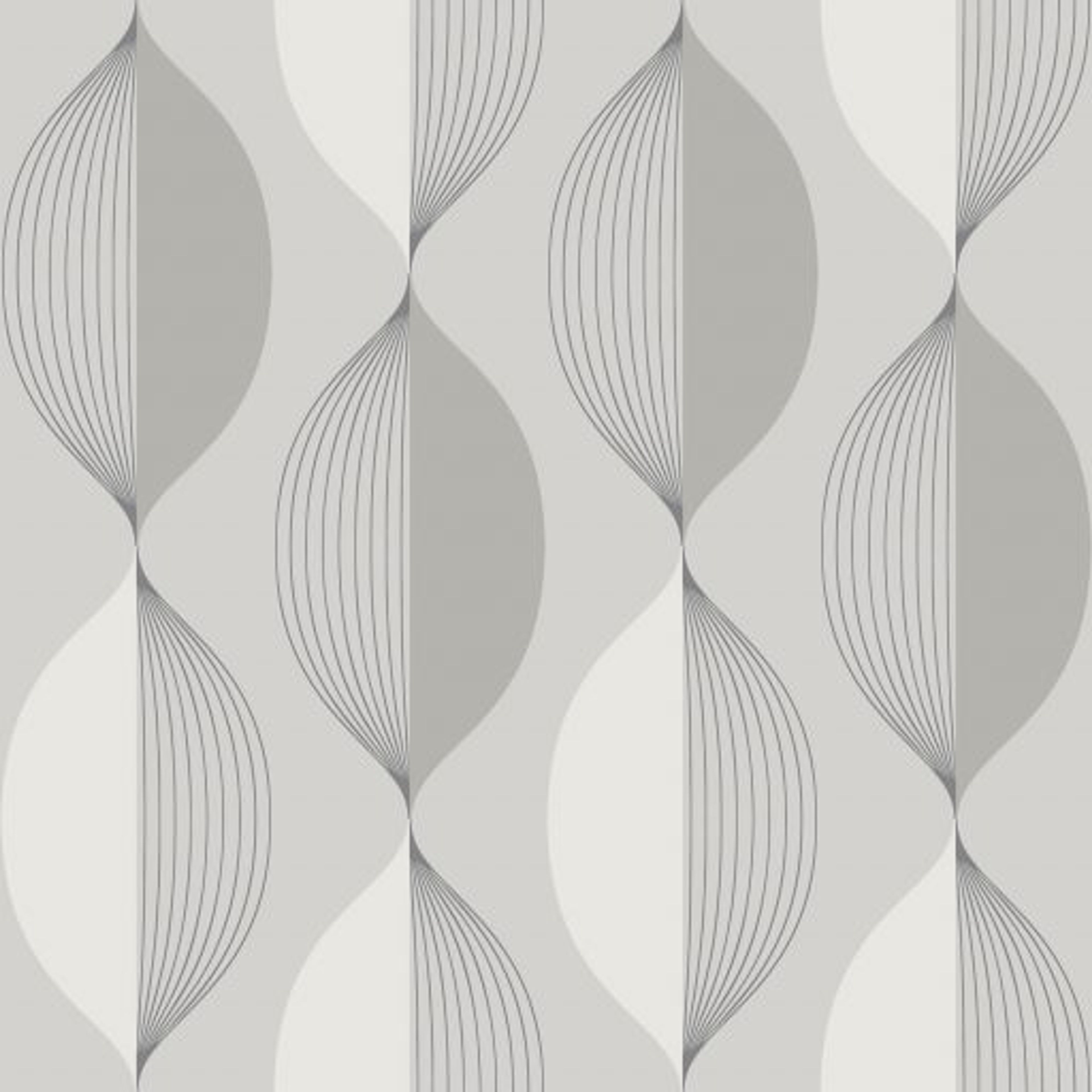 Ellips, Grå tapet från duro med geometriskt mönster i grå. Från kollektionen Natur. Nonwoven-material med rak passning.