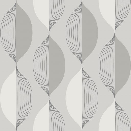 Ellips, Grå tapet från duro med geometriskt mönster i grå. Från kollektionen Natur. Nonwoven-material med rak passning.