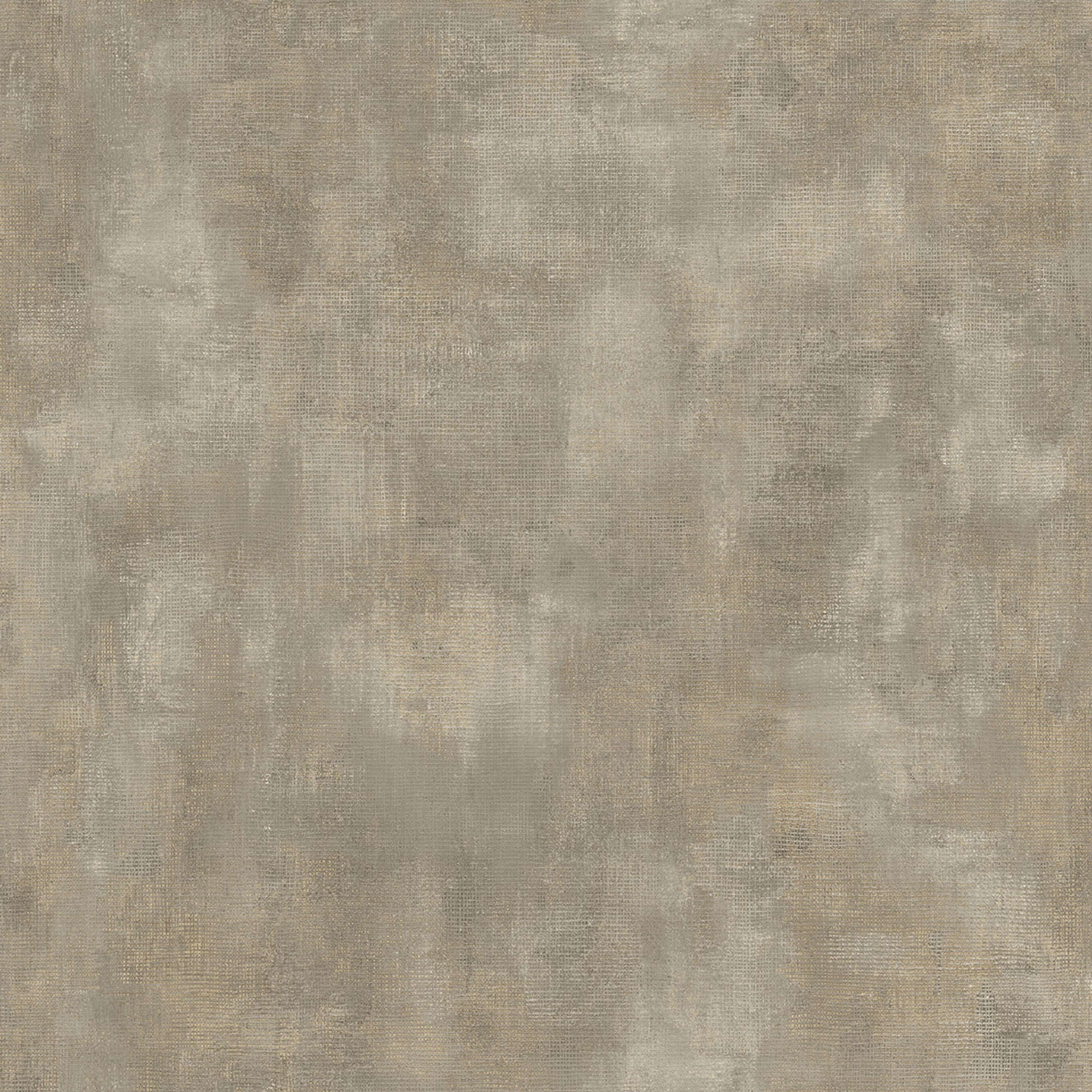 Textile Plain tapet enfärgad i grå och brun. Från kollektionen Tahiti. Nonwoven-material med förskjuten passning. Vintage, city-stil. Passar i vardagsrum, matsal och hall.