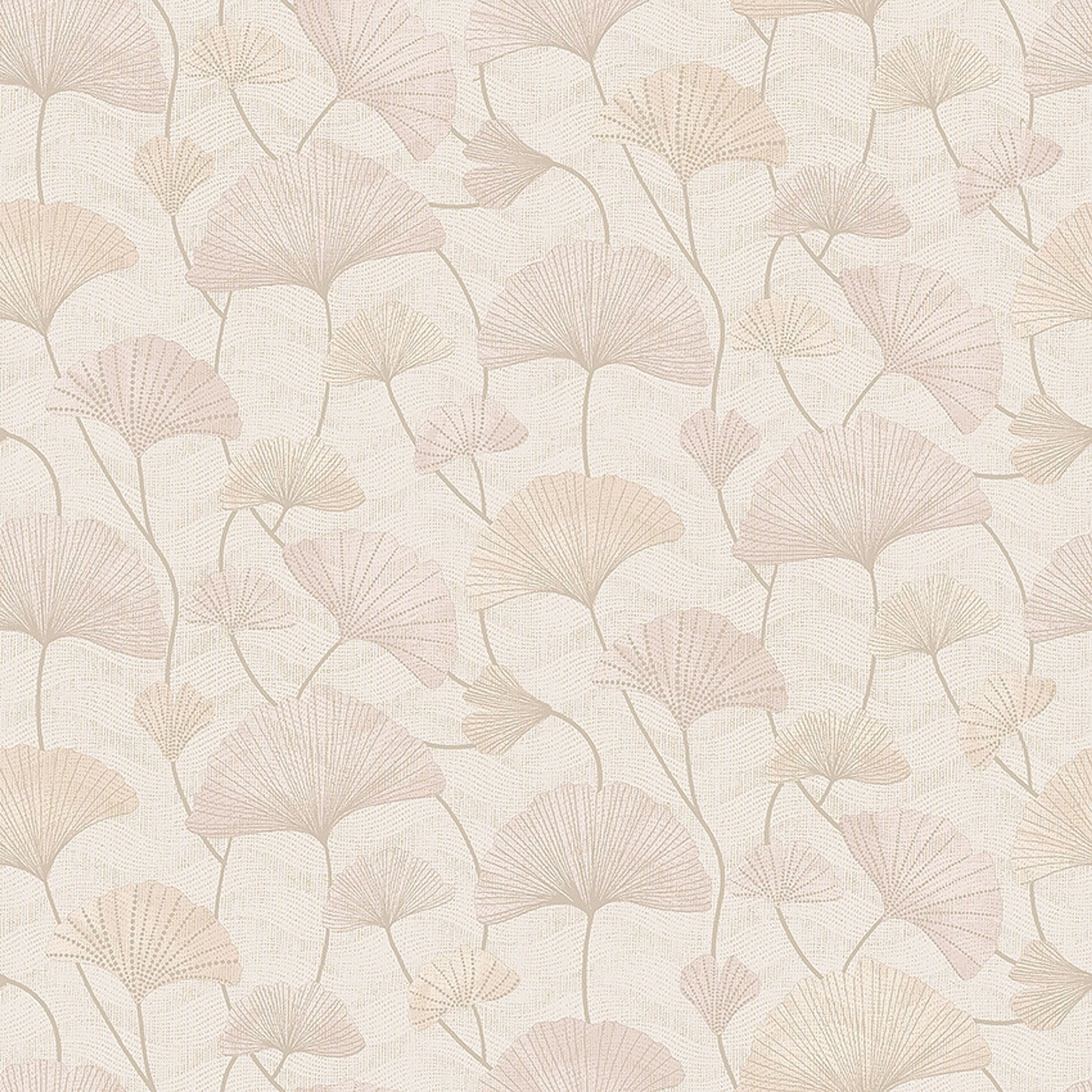 Sophia rosa tapet tapet med botaniskt mönster i rosa. Från kollektionen Swedish Grace. Nonwoven-material med rak passning. Passar i sovrum.