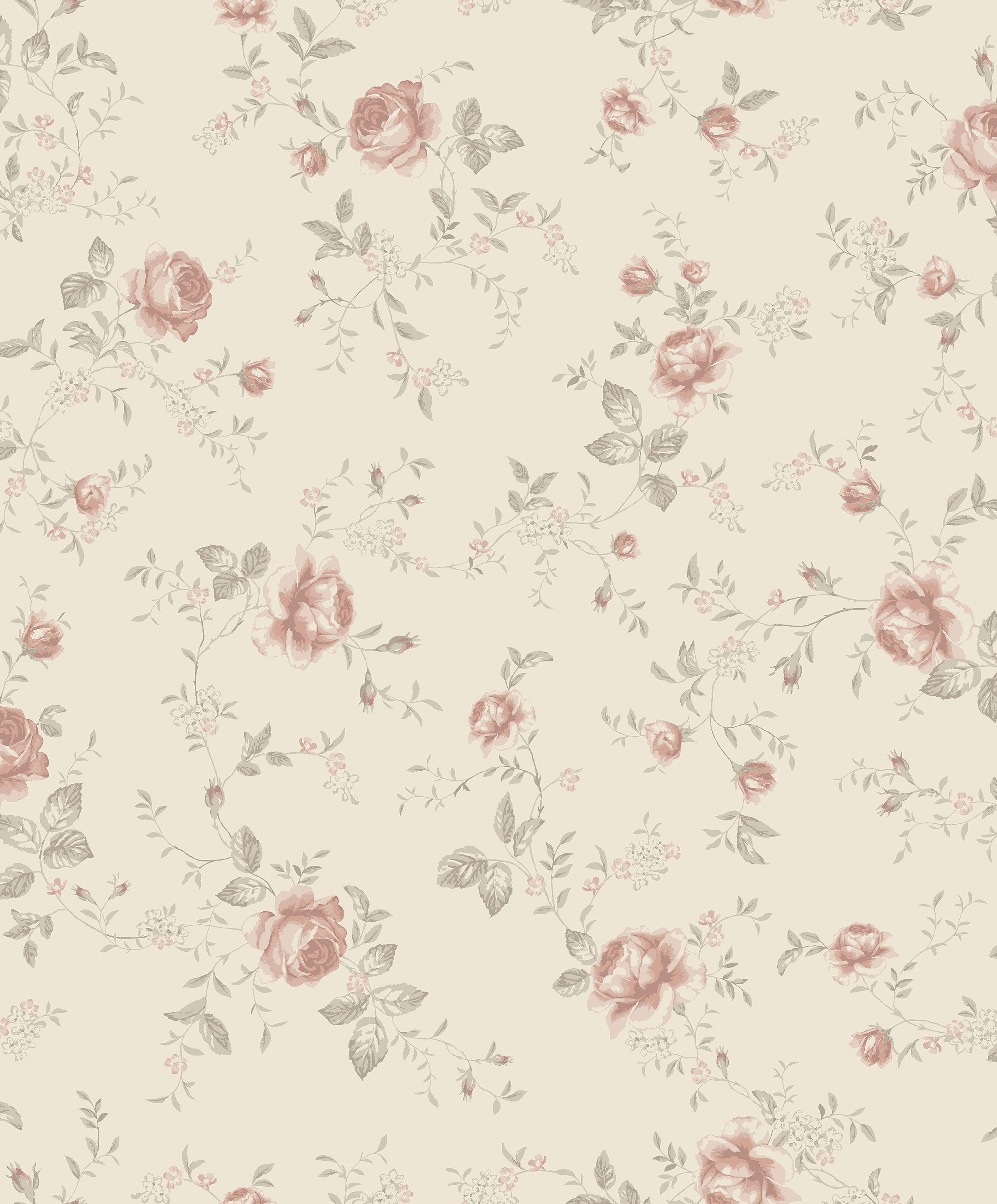 Rose Garden beige, tapet tapet med blommigt, barnrum mönster i beige. Från kollektionen Newbie II Wallpaper. Nonwoven-material med förskjuten passning. Passar i sovrum.