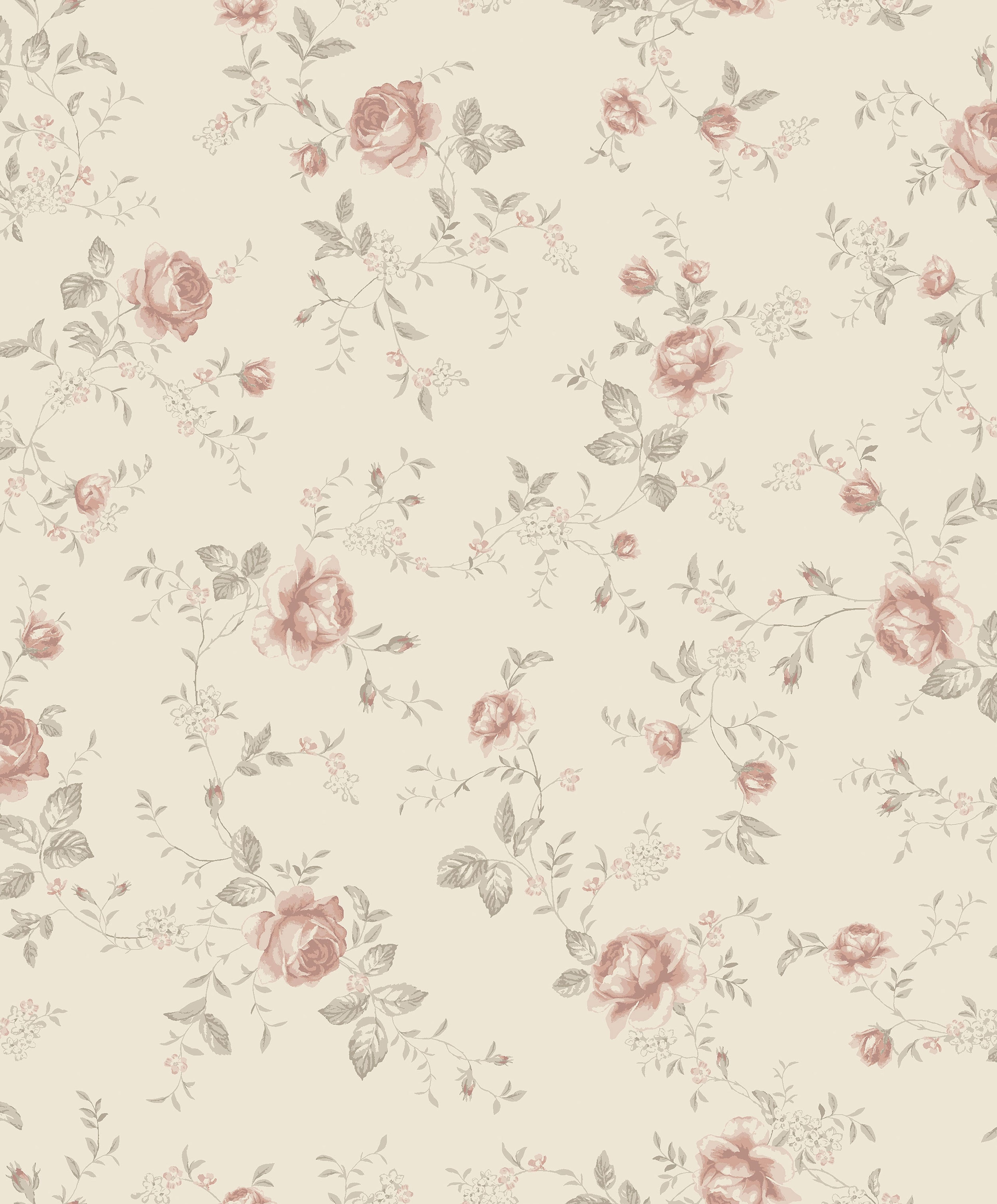 Rose Garden beige, tapet tapet med blommigt, barnrum mönster i beige. Från kollektionen Newbie II Wallpaper. Nonwoven-material med förskjuten passning. Passar i sovrum.