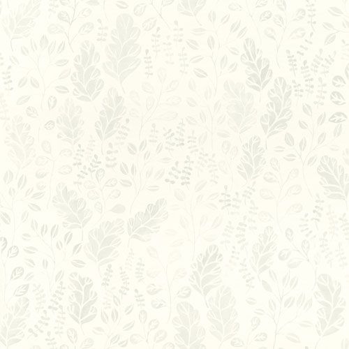 Vera ljus tapet med blad i beige och grått tapet från Midbec med botaniskt mönster i beige. Från kollektionen Morgongåva. Nonwoven-material med förskjuten passning.