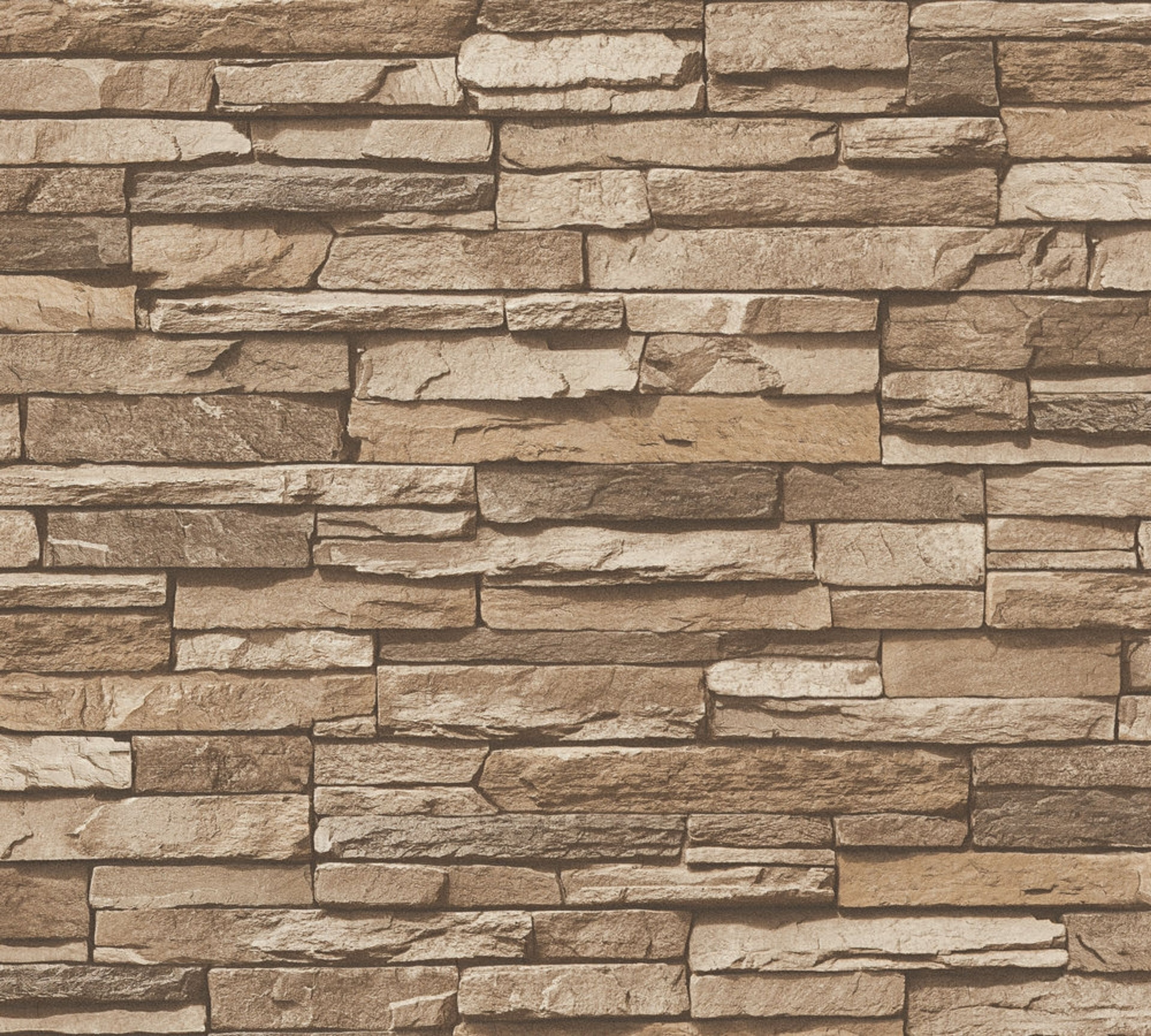 Stacked bricks, strukturtapet i brun tapet med tegelsten mönster i brun. Från kollektionen best of wood n stone 2. Nonwoven-material med förskjuten passning. Passar i vardagsrum och matsal.