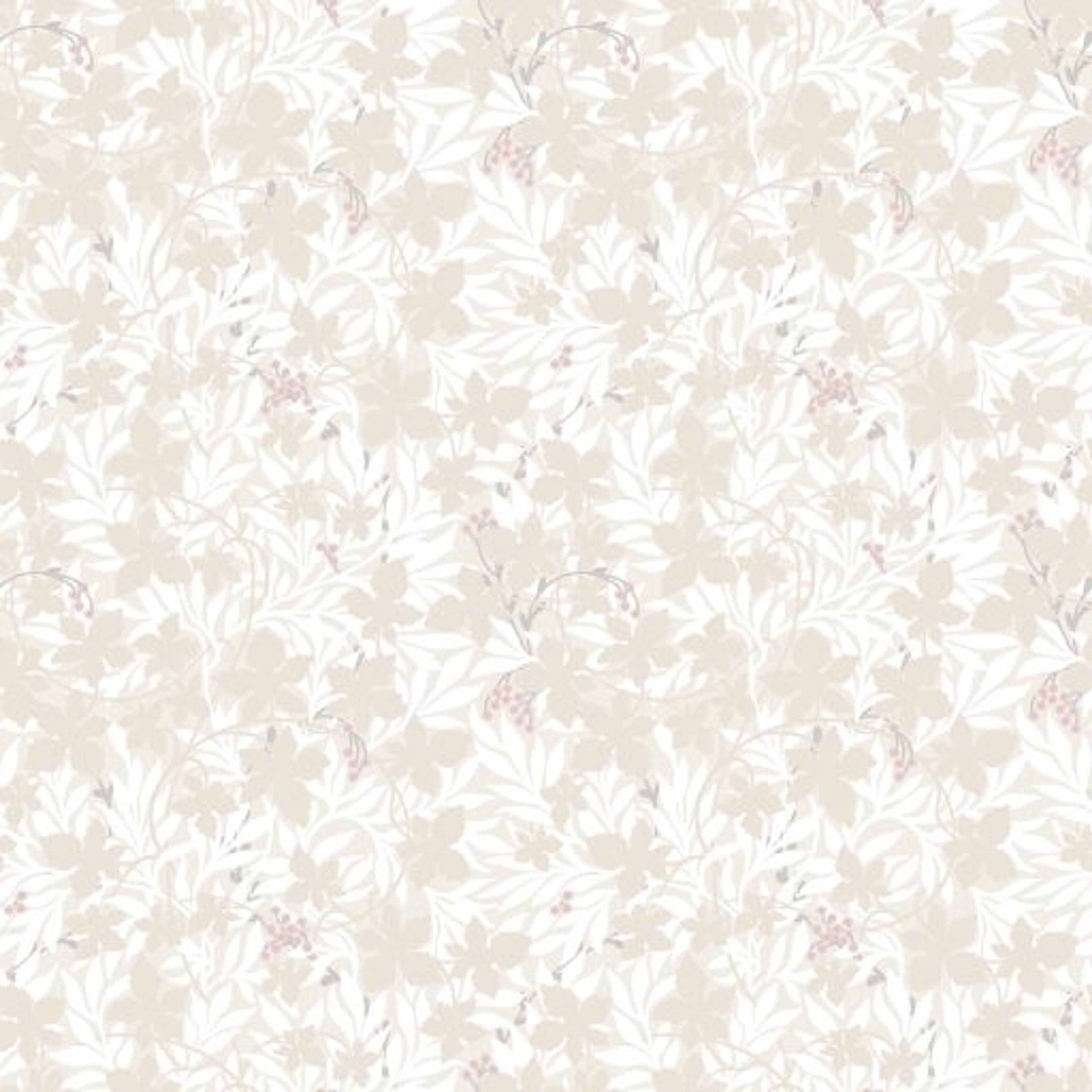 Vinbärsblad, Beige tapet från duro med botaniskt mönster i beige. Från kollektionen Spira. Nonwoven-material med rak passning.