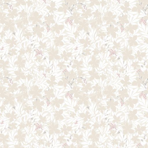 Vinbärsblad, Beige tapet från duro med botaniskt mönster i beige. Från kollektionen Spira. Nonwoven-material med rak passning.