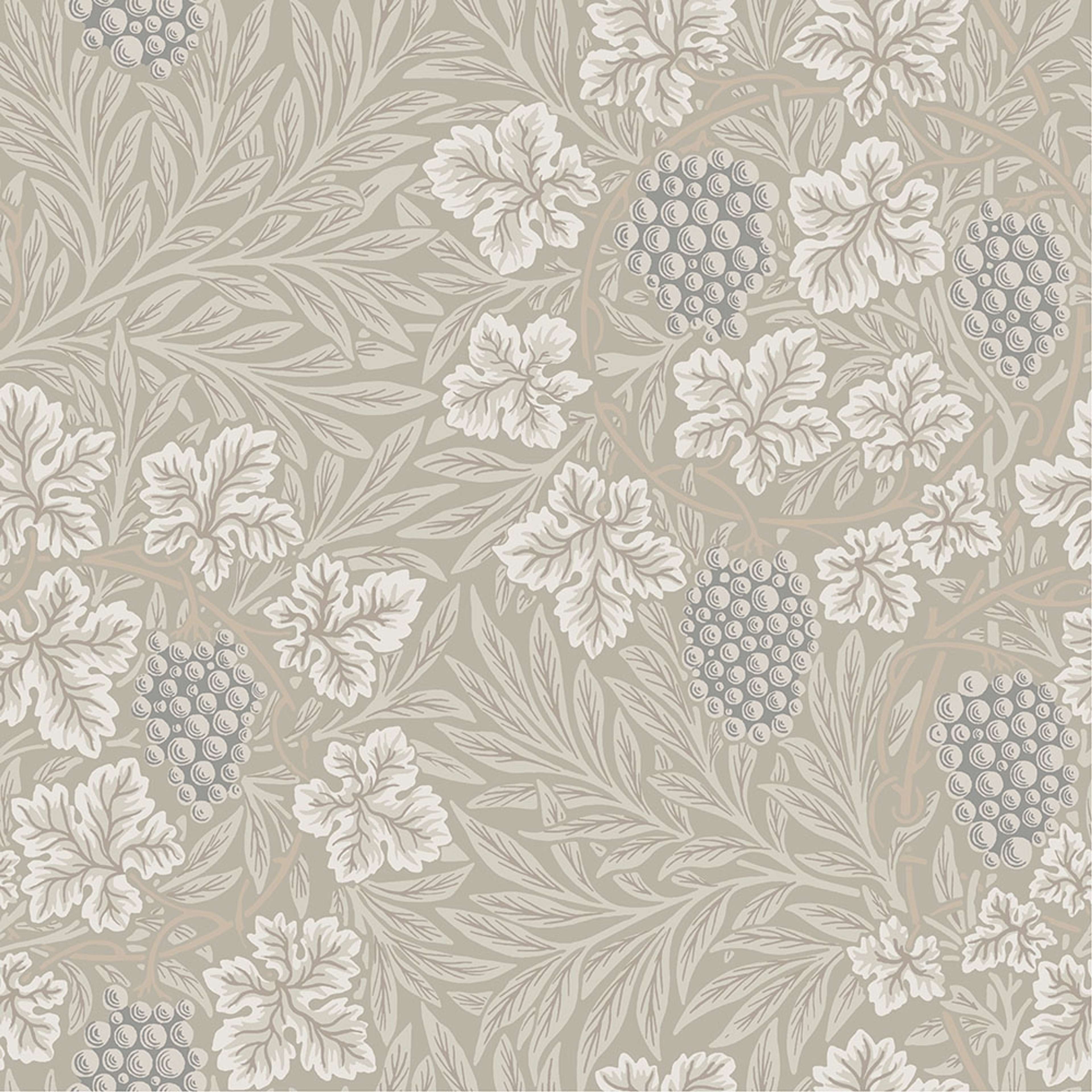 Vine, beige tapet tapet från Midbec med botaniskt, blommigt mönster i beige. Från kollektionen Hidden Treasures vol 1. Nonwoven-material med rak passning.