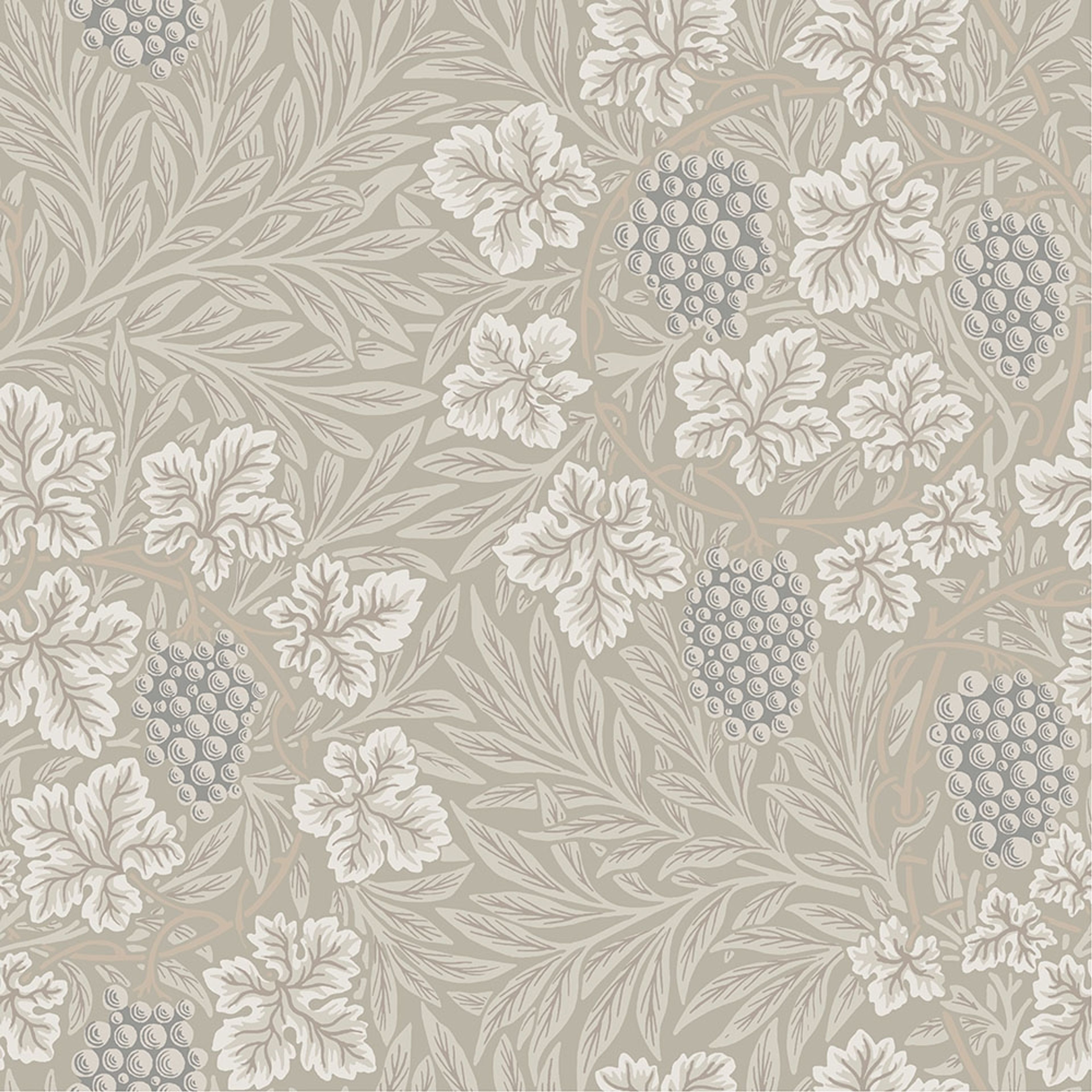 Vine, beige tapet tapet från Midbec med botaniskt, blommigt mönster i beige. Från kollektionen Hidden Treasures vol 1. Nonwoven-material med rak passning.