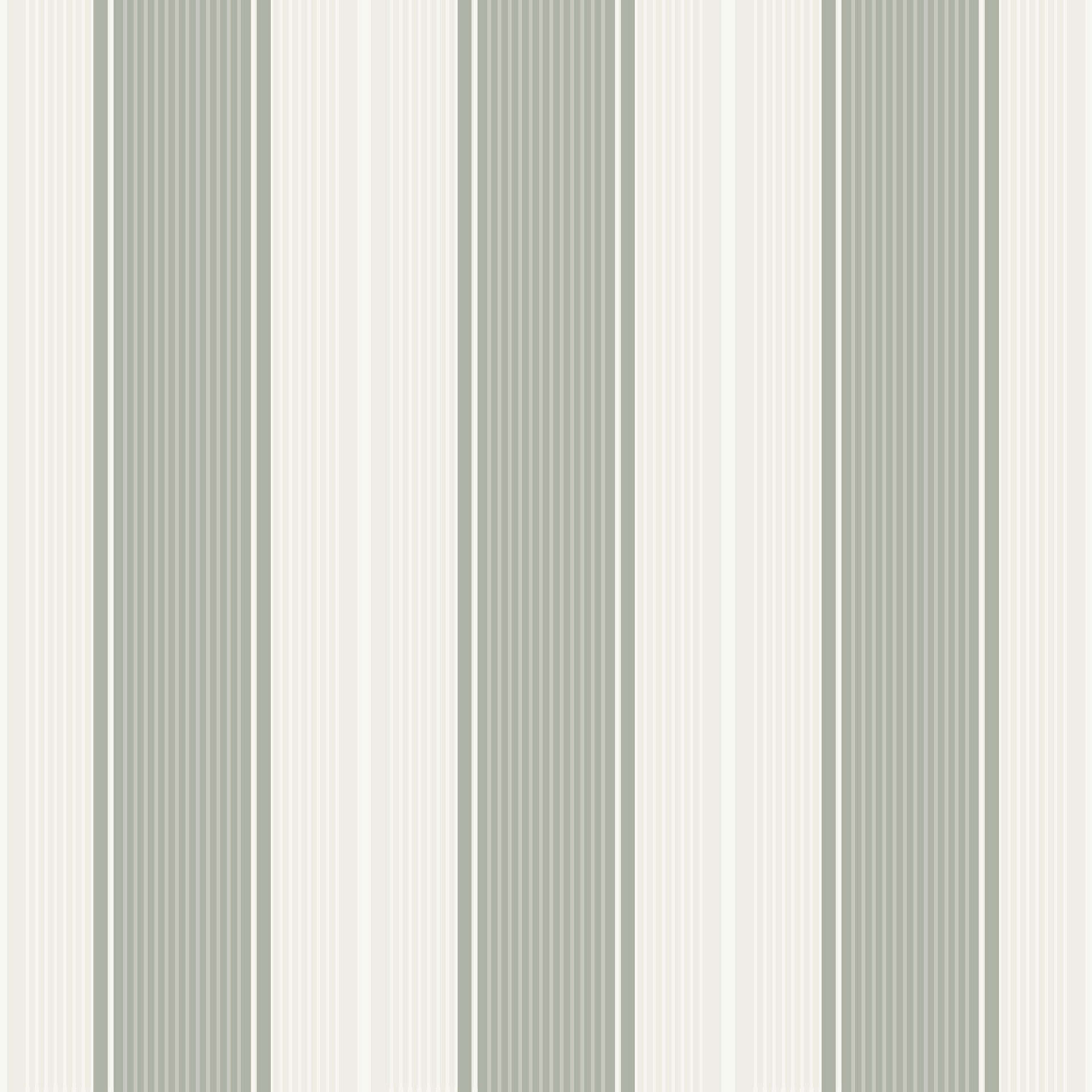 Fred, grönbeige tapet tapet med randigt mönster i grön och beige. Från kollektionen Örtagård. Nonwoven-material.
