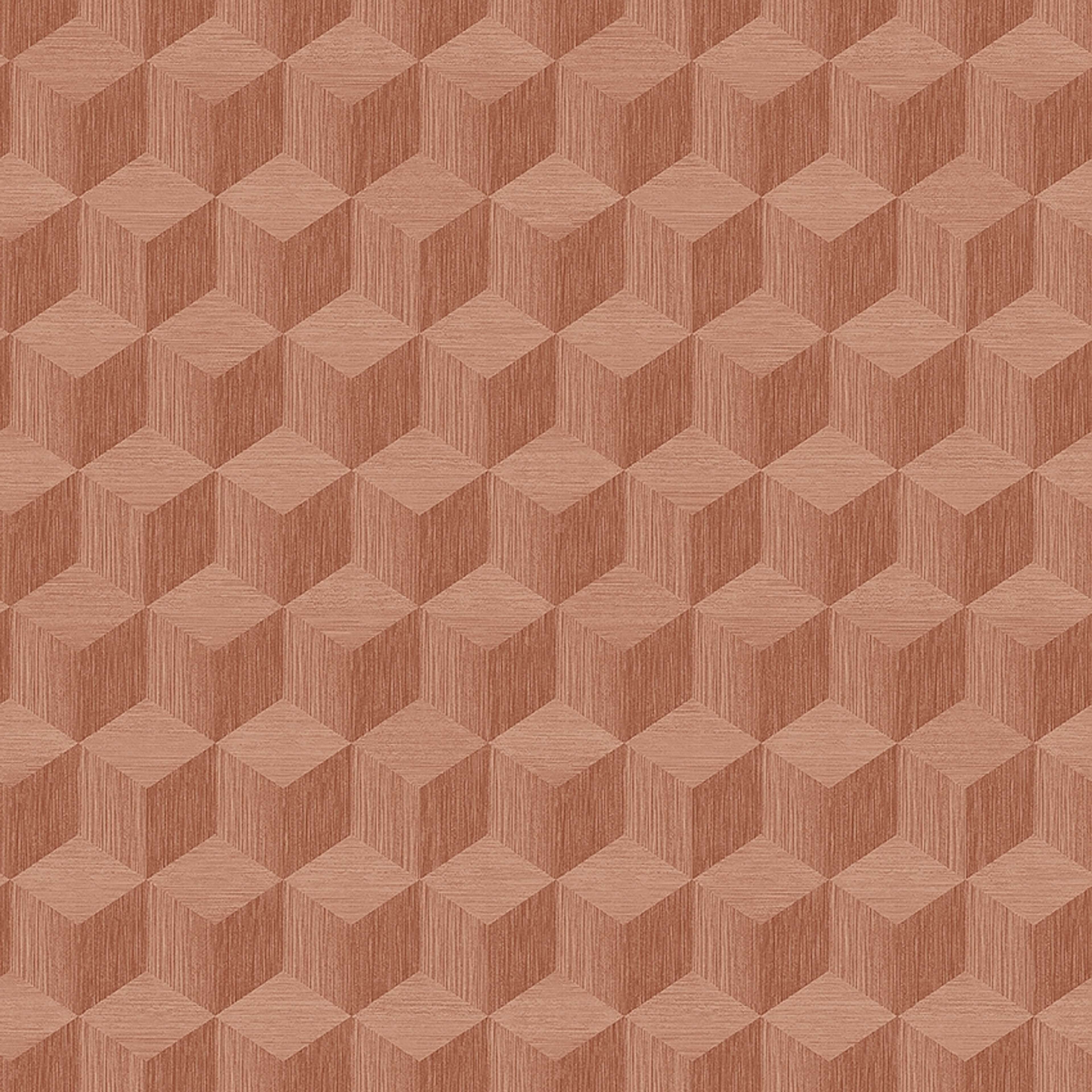 Cube röd, tapet tapet med rutigt, grafiskt mönster i röd. Från kollektionen Graphics. Nonwoven-material med rak passning. Passar i arbetsrum.
