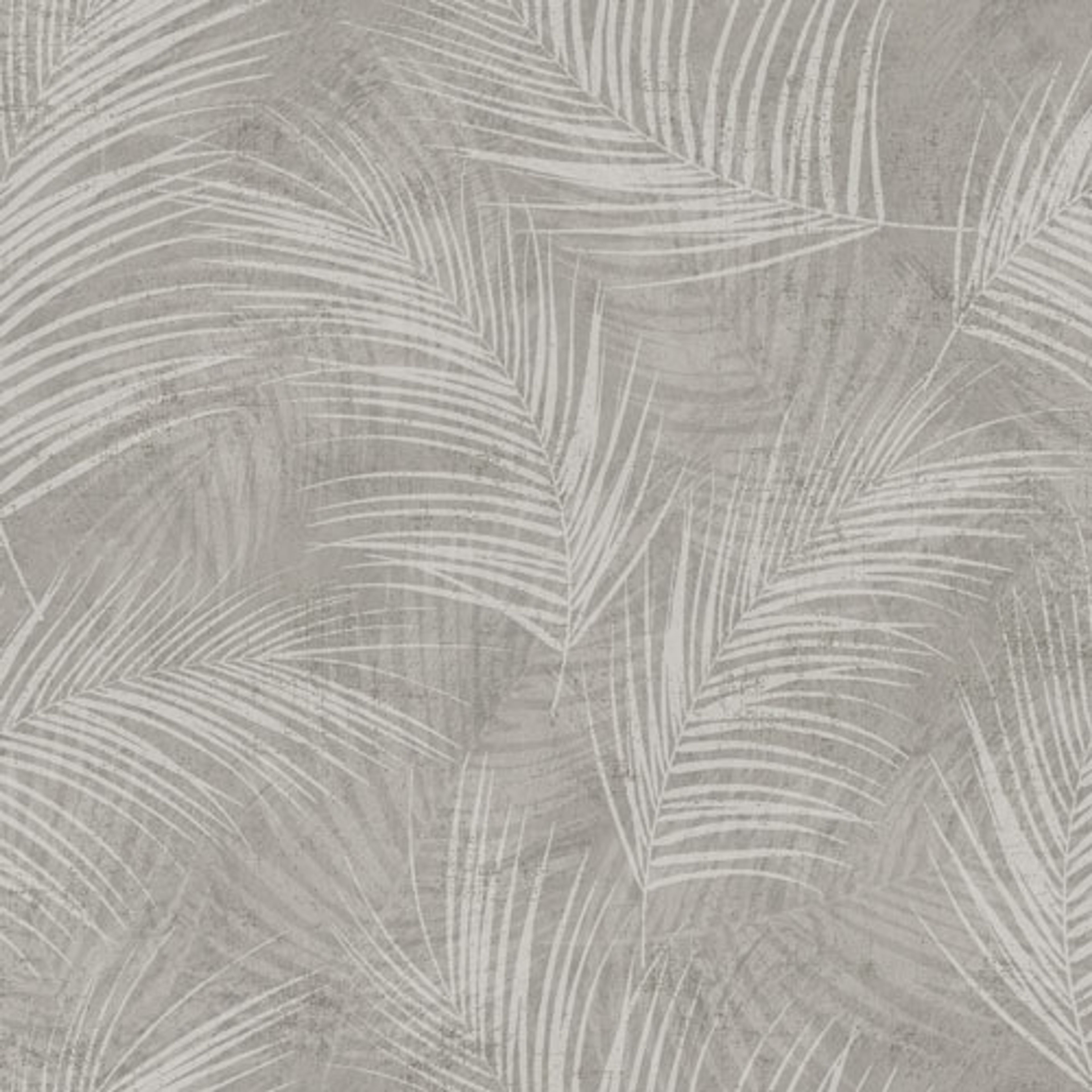 Palma tapet från Midbec med botaniskt mönster i grå. Från kollektionen Palma. Nonwoven-material med förskjuten passning. Passar i tonårsrum, kök och arbetsrum.