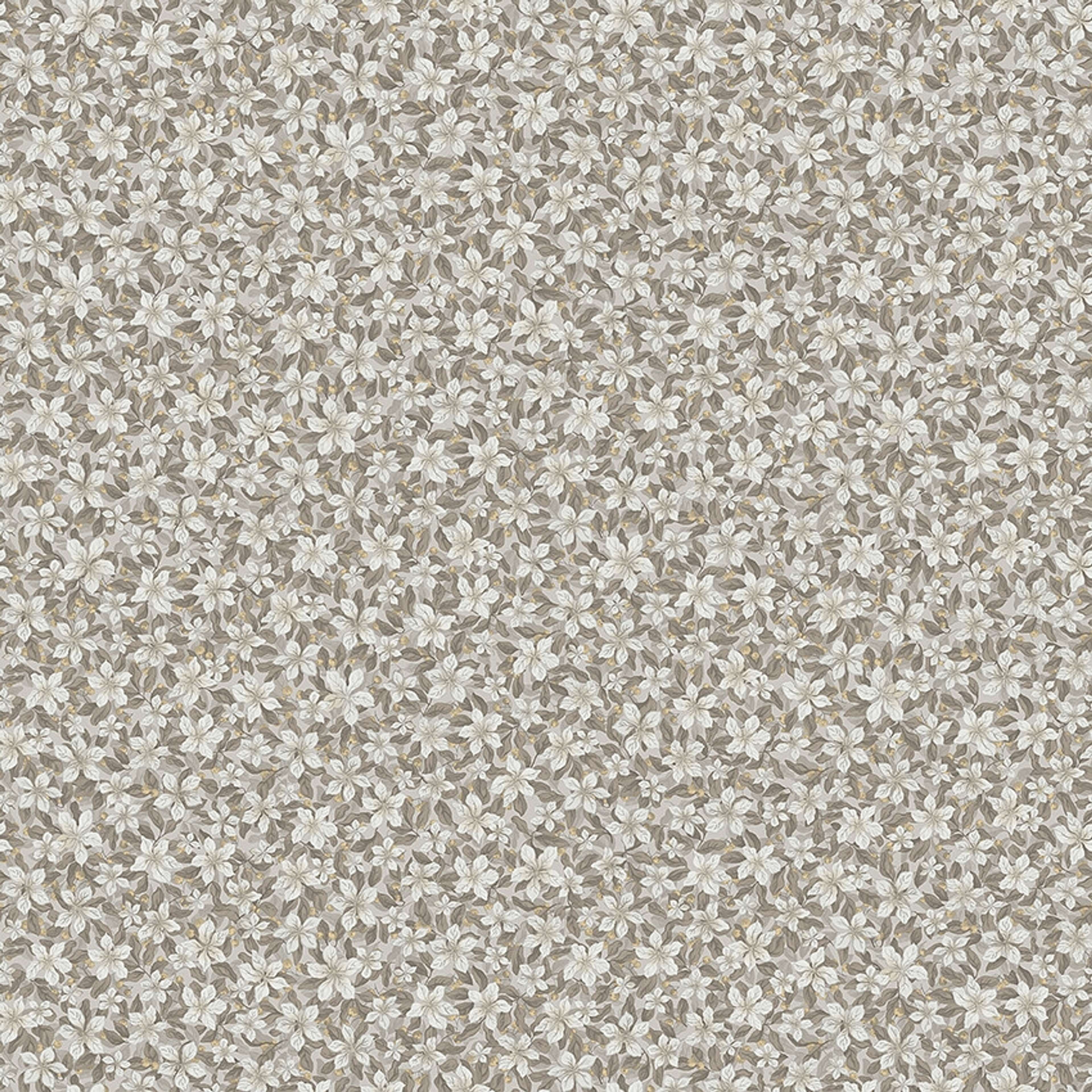 Skogsblomst tapet med blommigt mönster i vit och beige. Från kollektionen timeless traditions. Nonwoven-material med rak passning.