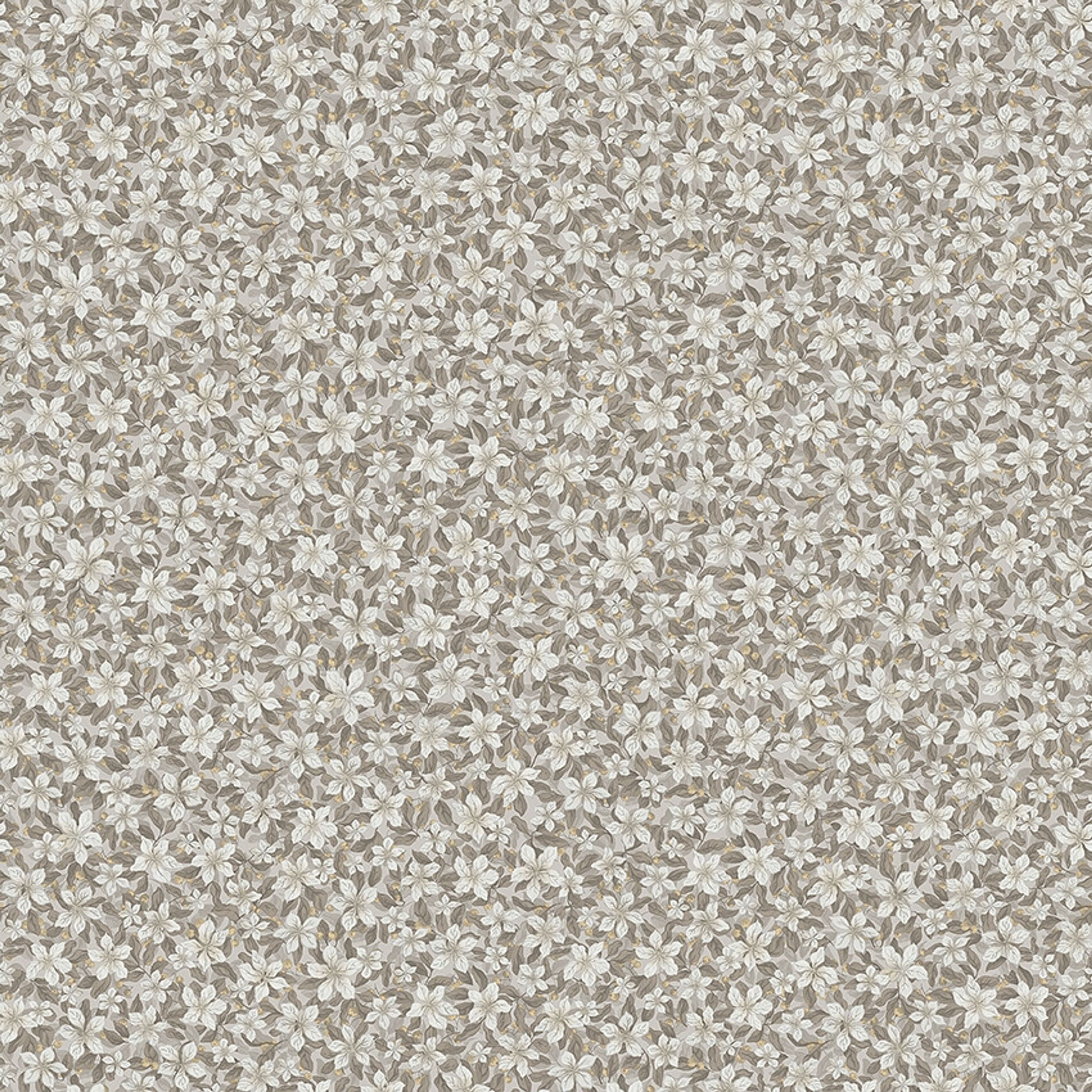 Skogsblomst tapet med blommigt mönster i vit och beige. Från kollektionen timeless traditions. Nonwoven-material med rak passning.