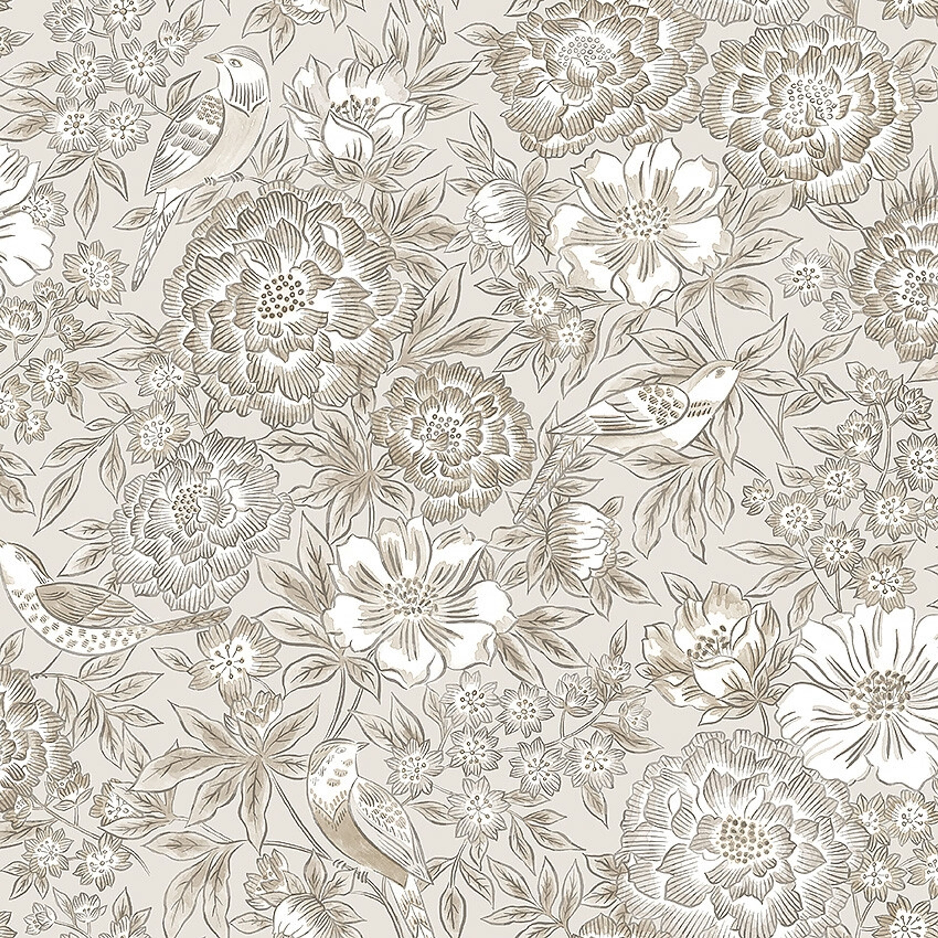 Dagmar Cream Tapet tapet med blommigt mönster i cream. Från kollektionen Swedish Grace. Nonwoven-material med förskjuten passning. Passar i sovrum.