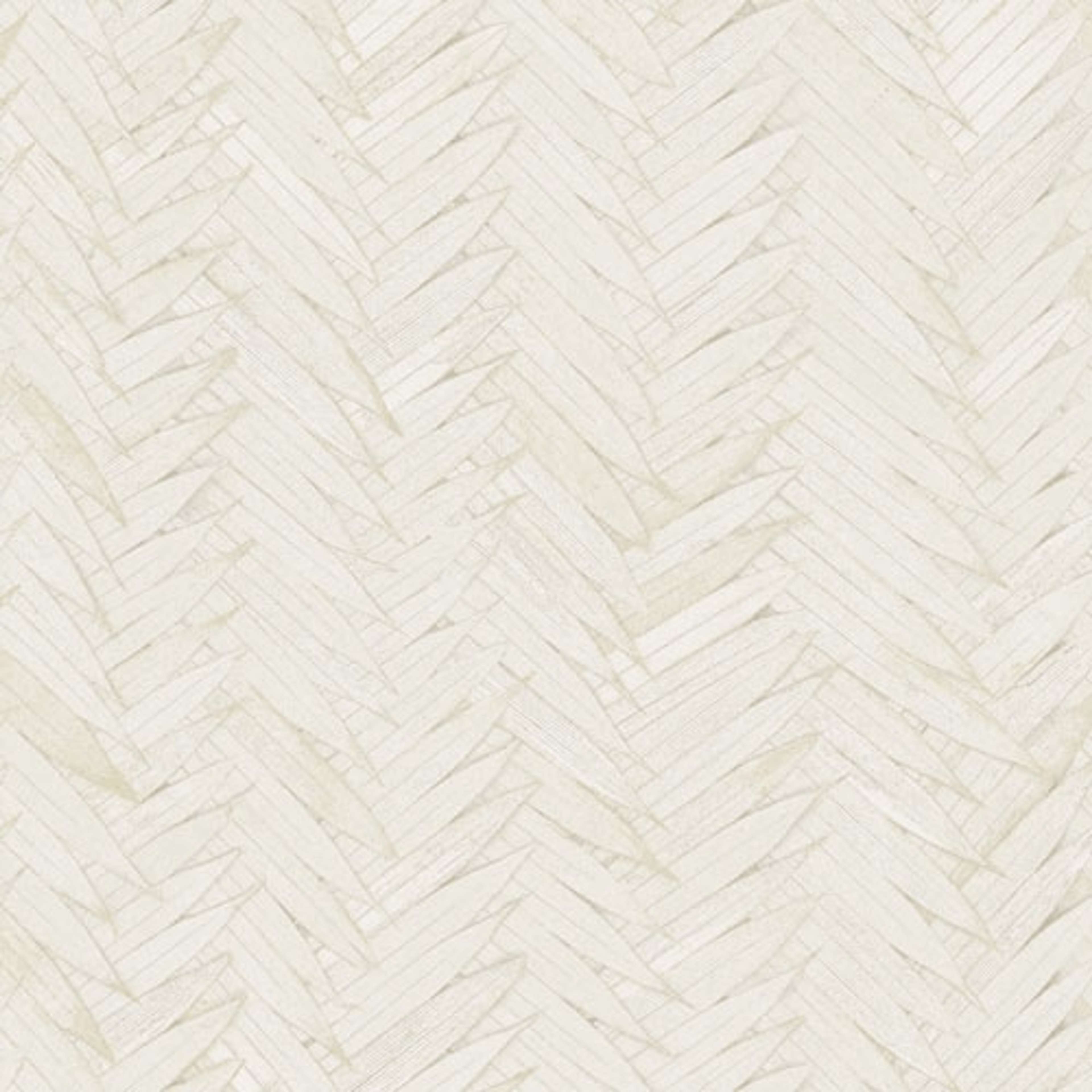 Essence snow tapet med botaniskt mönster i vit. Från kollektionen lotus. Nonwoven-material med förskjuten passning.