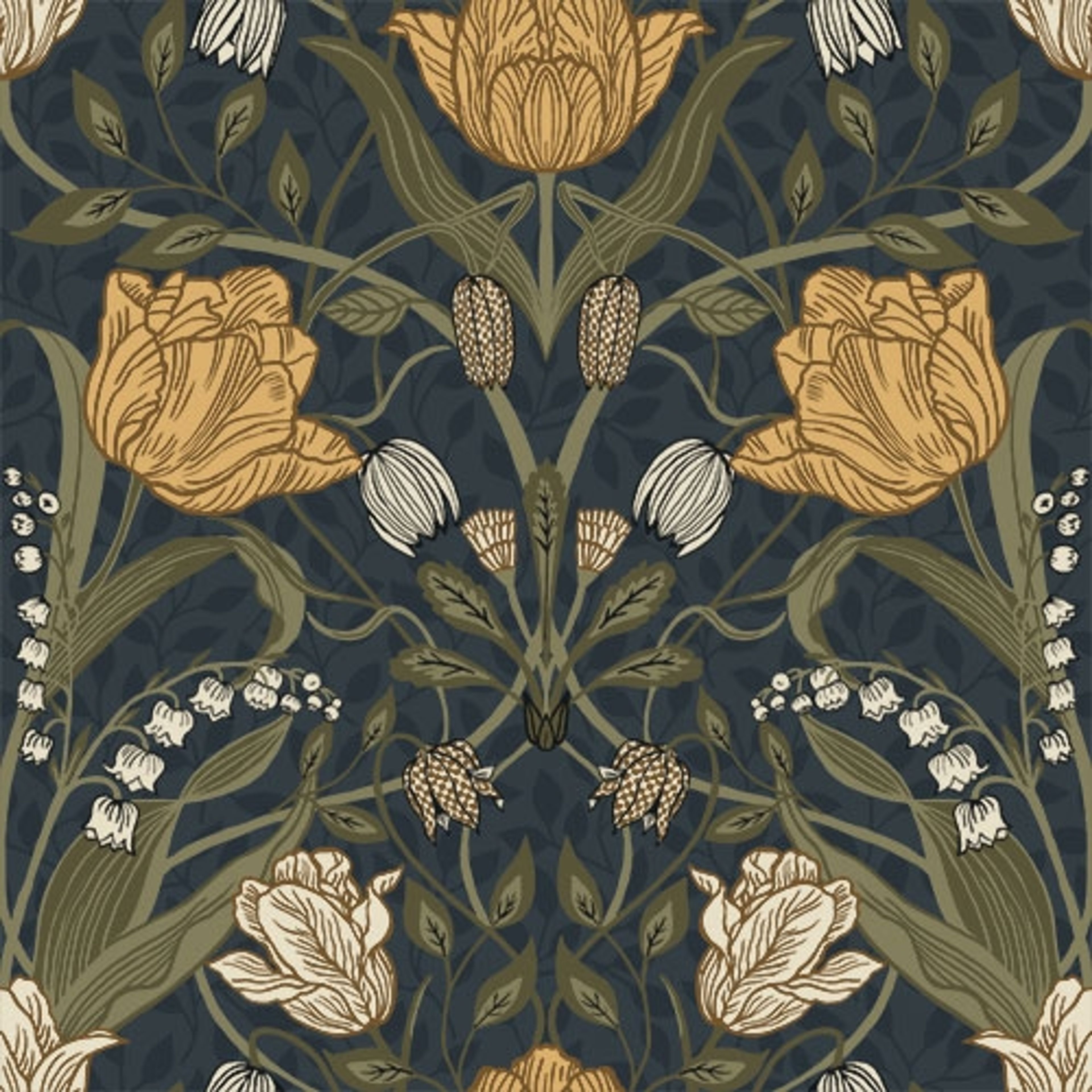 Filippa storblommig, beige tapet med blommigt mönster i beige. Från kollektionen Grönhaga. Nonwoven-material med rak passning. Passar i barnrum.