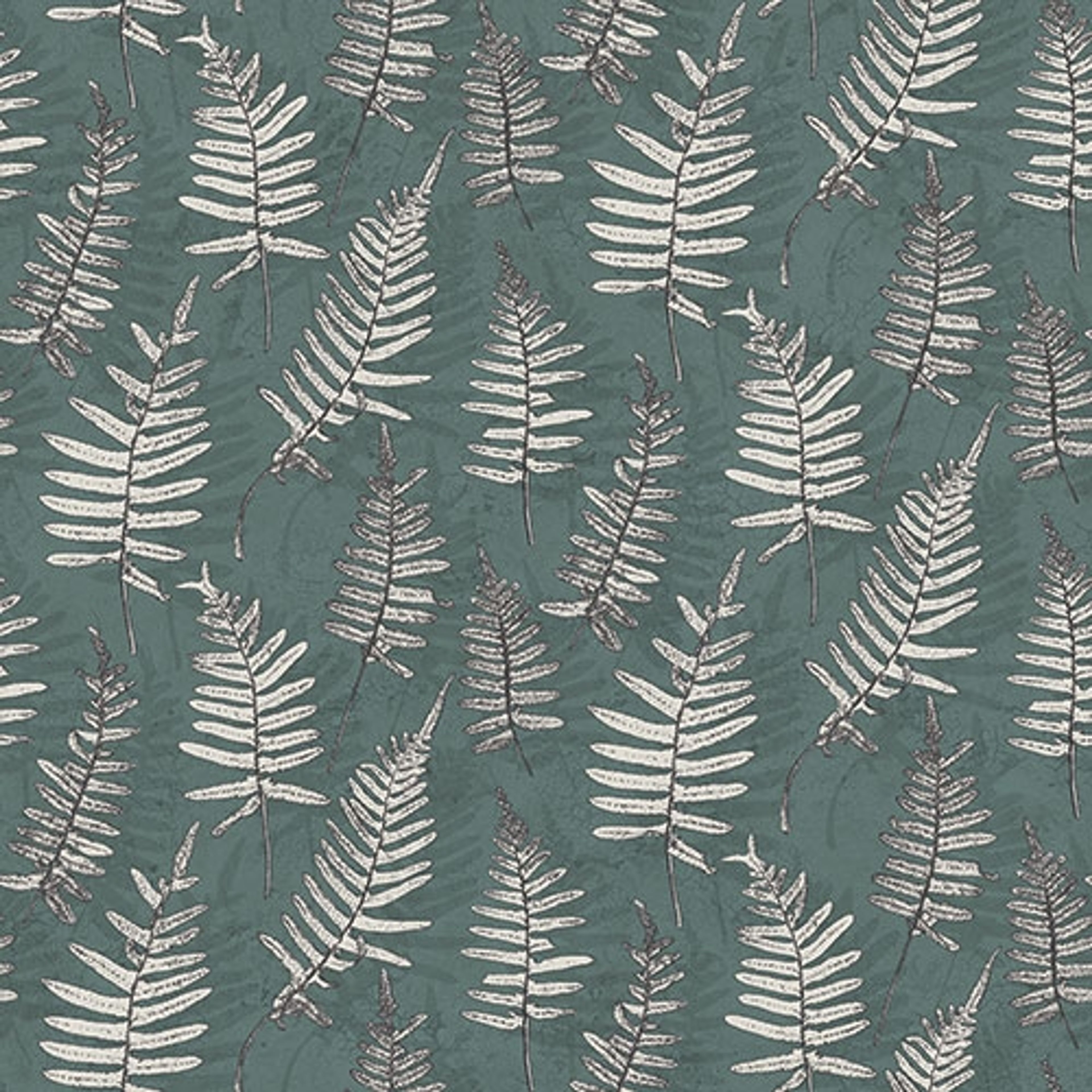 Stensöta tapet med botaniskt mönster i grön. Från kollektionen skogsgläntan. Nonwoven-material med rak passning. Passar i vardagsrum, sovrum och matsal.