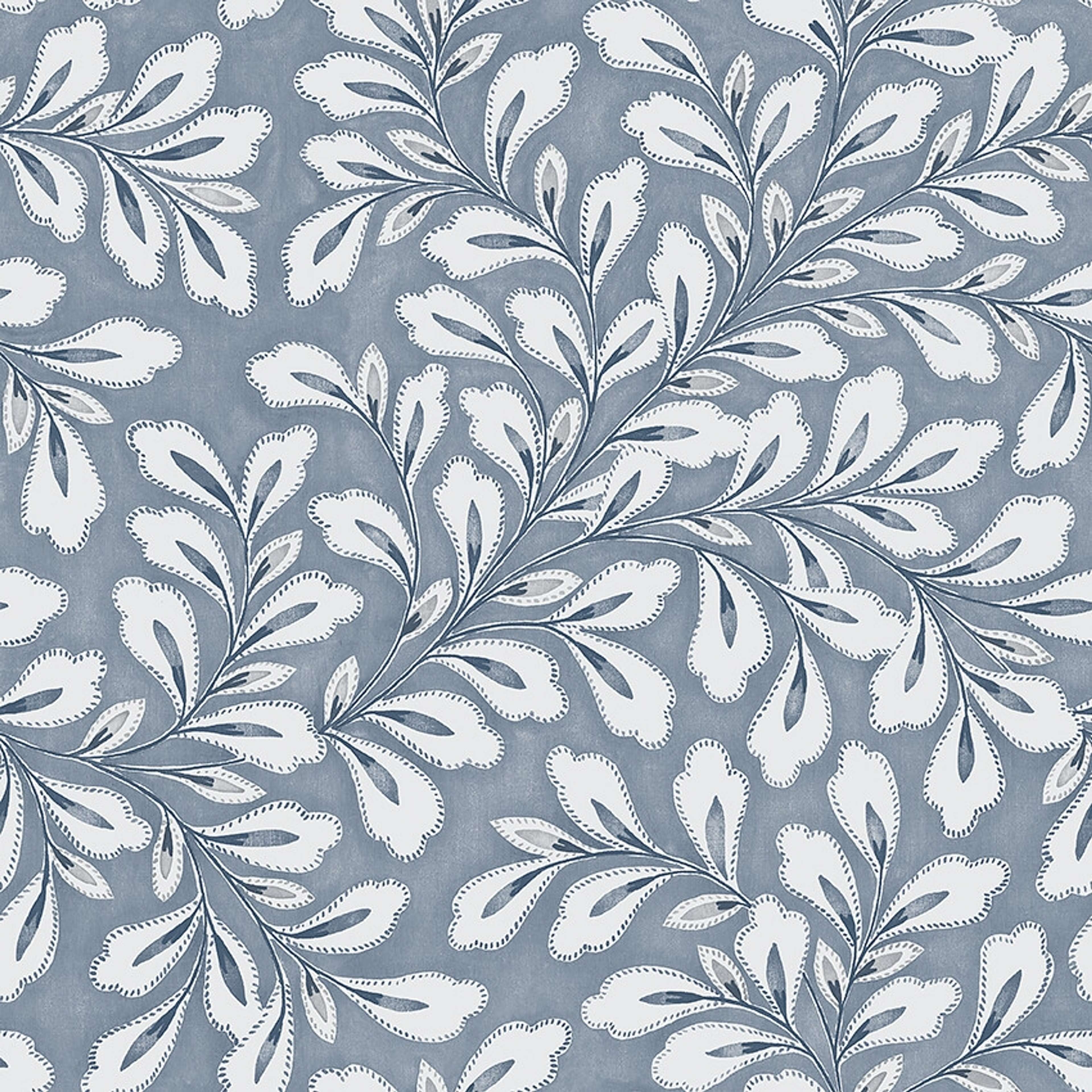 Liv tapet med botaniskt mönster i blå. Från kollektionen melodi. Nonwoven-material med rak passning. Passar i vardagsrum, matsal och arbetsrum.